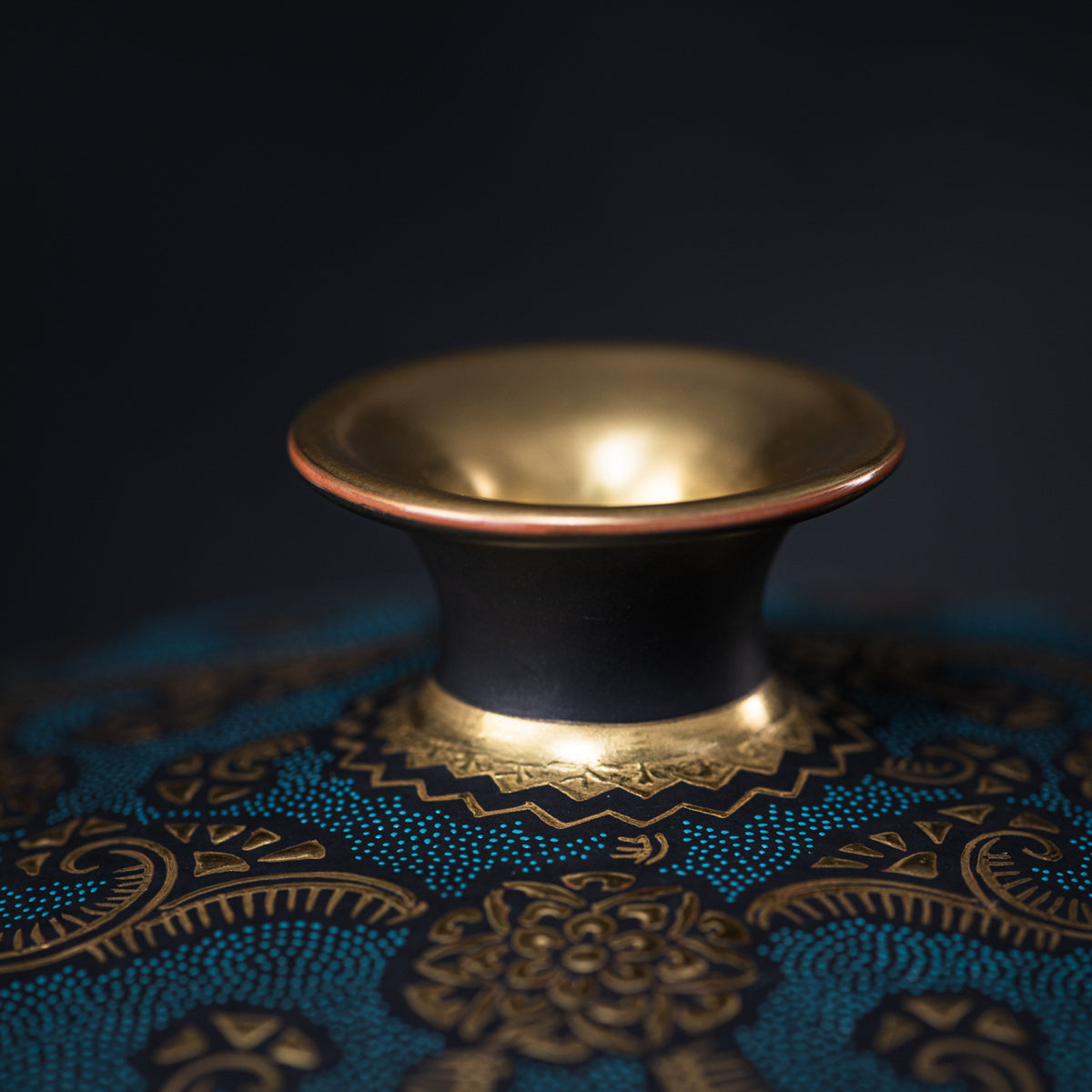 Morikin Floral Arabesque Aochibu Runde Vase