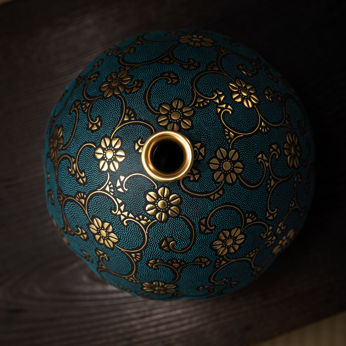 Morikin Floral Arabesque Aochibu Ovale Vase