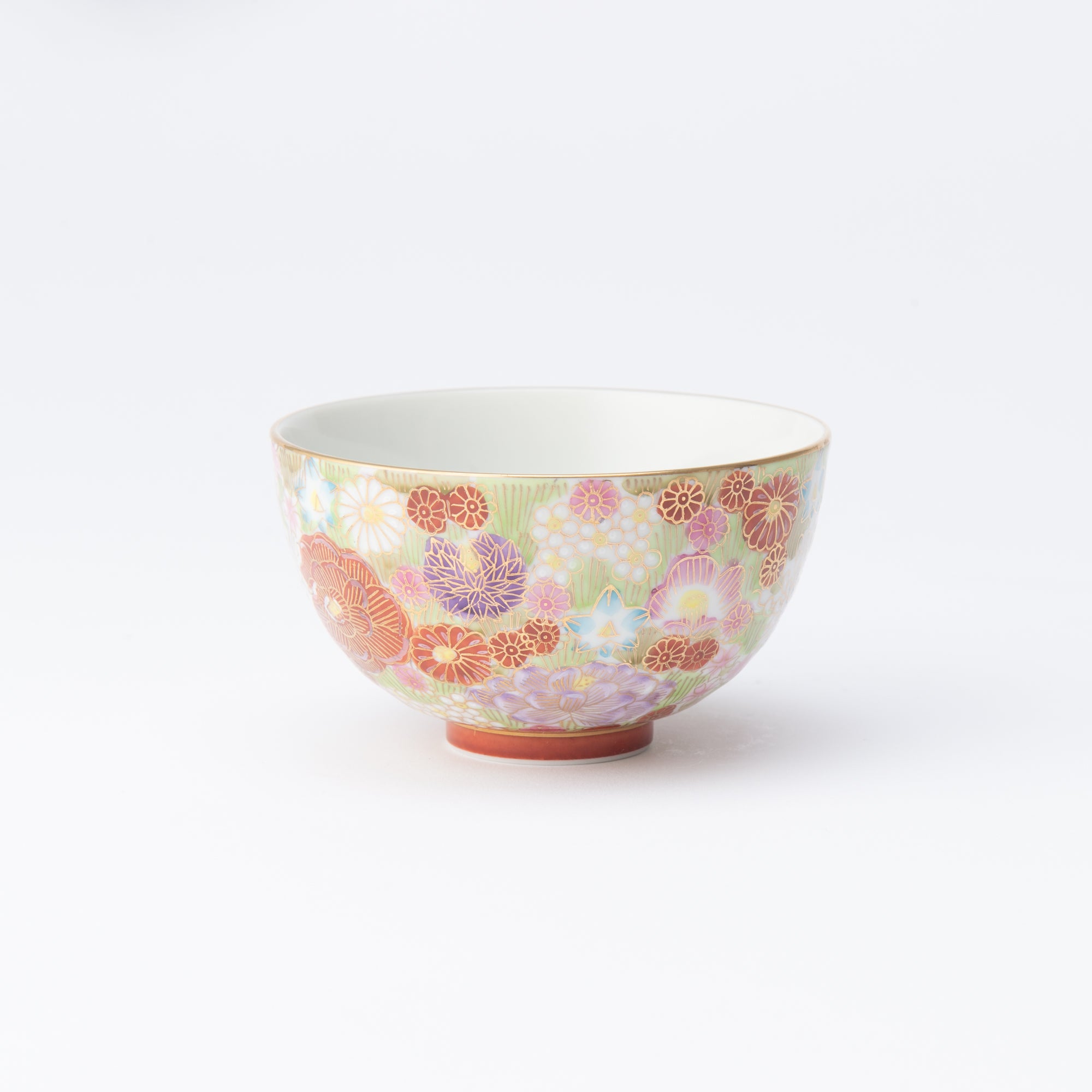 Taishi Kiln Hanazume Kutani Hanazume Japanese Rice Bowl - MUSUBI KILN - Quality Japanese Tableware and Gift