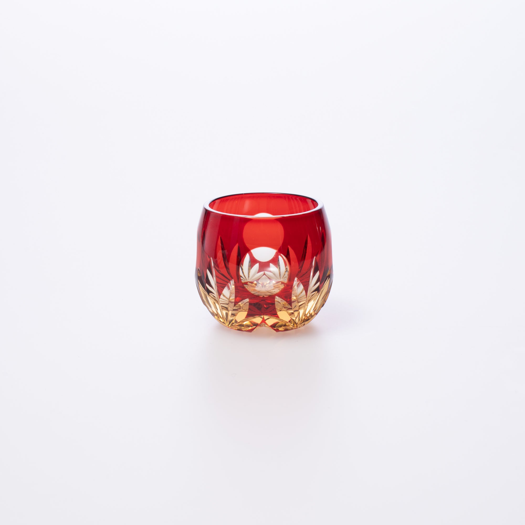 Red Hazy Moon Guinomi Sake Cup