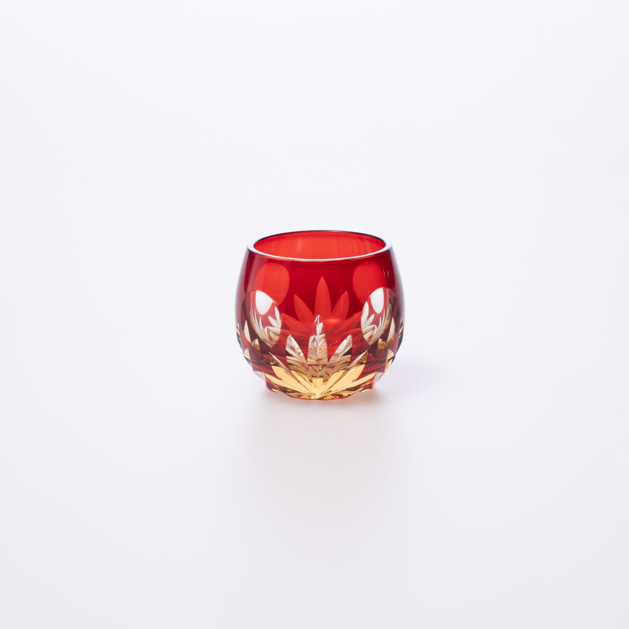 Red Hazy Moon Guinomi Sake Cup