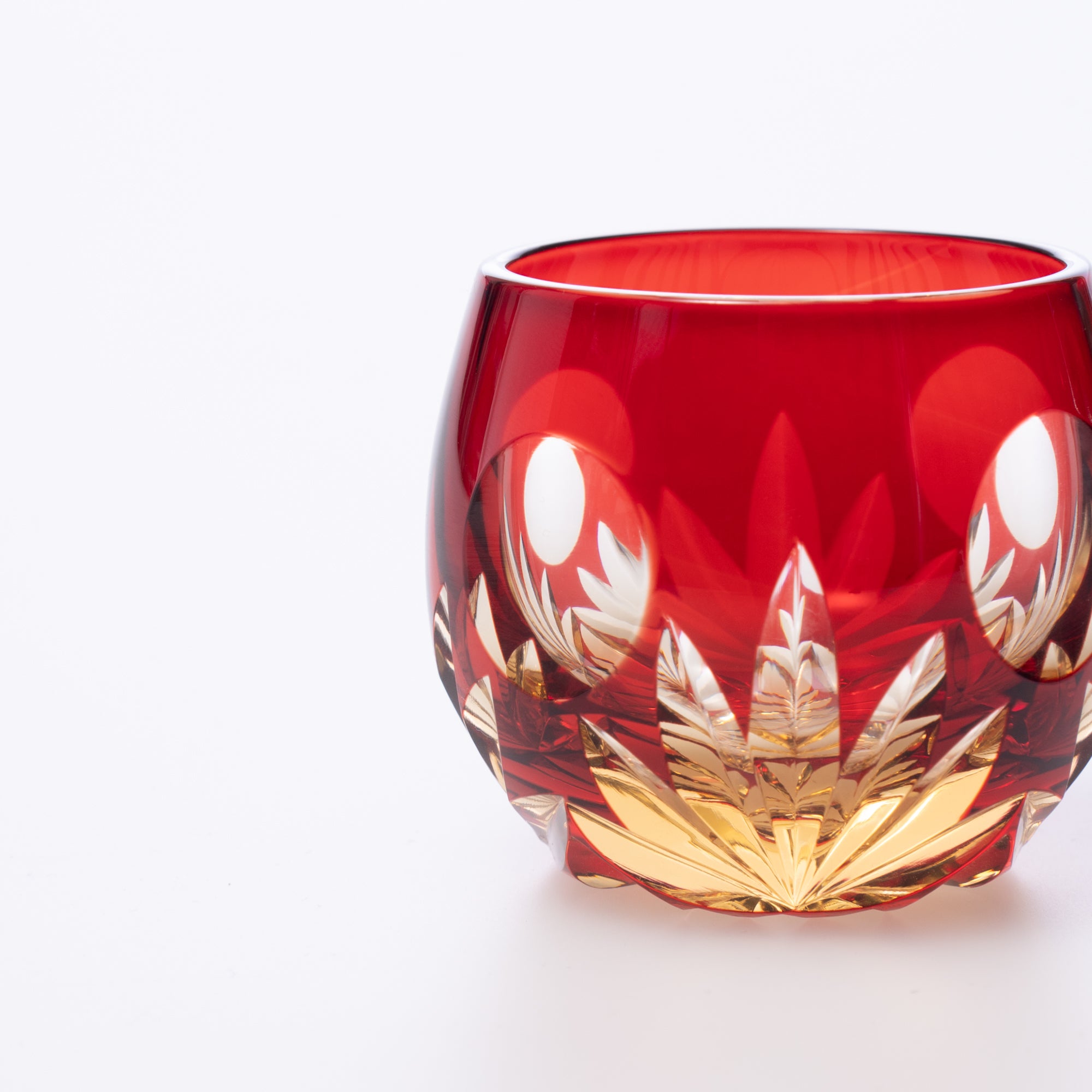 Red Hazy Moon Guinomi Sake Cup