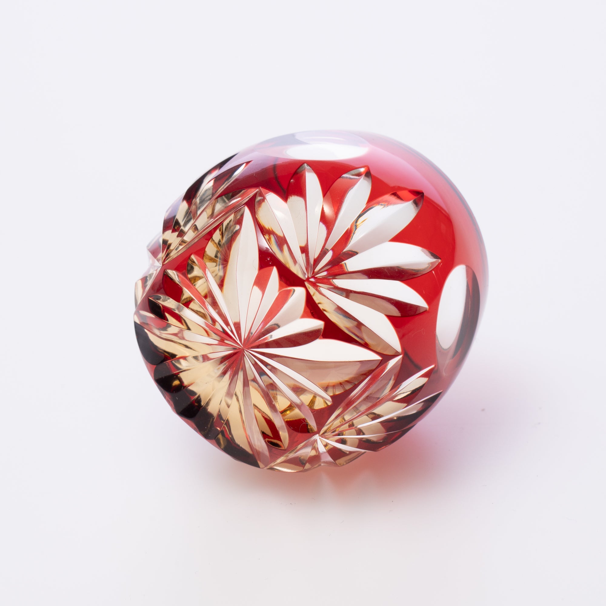 Red Hazy Moon Guinomi Sake Cup