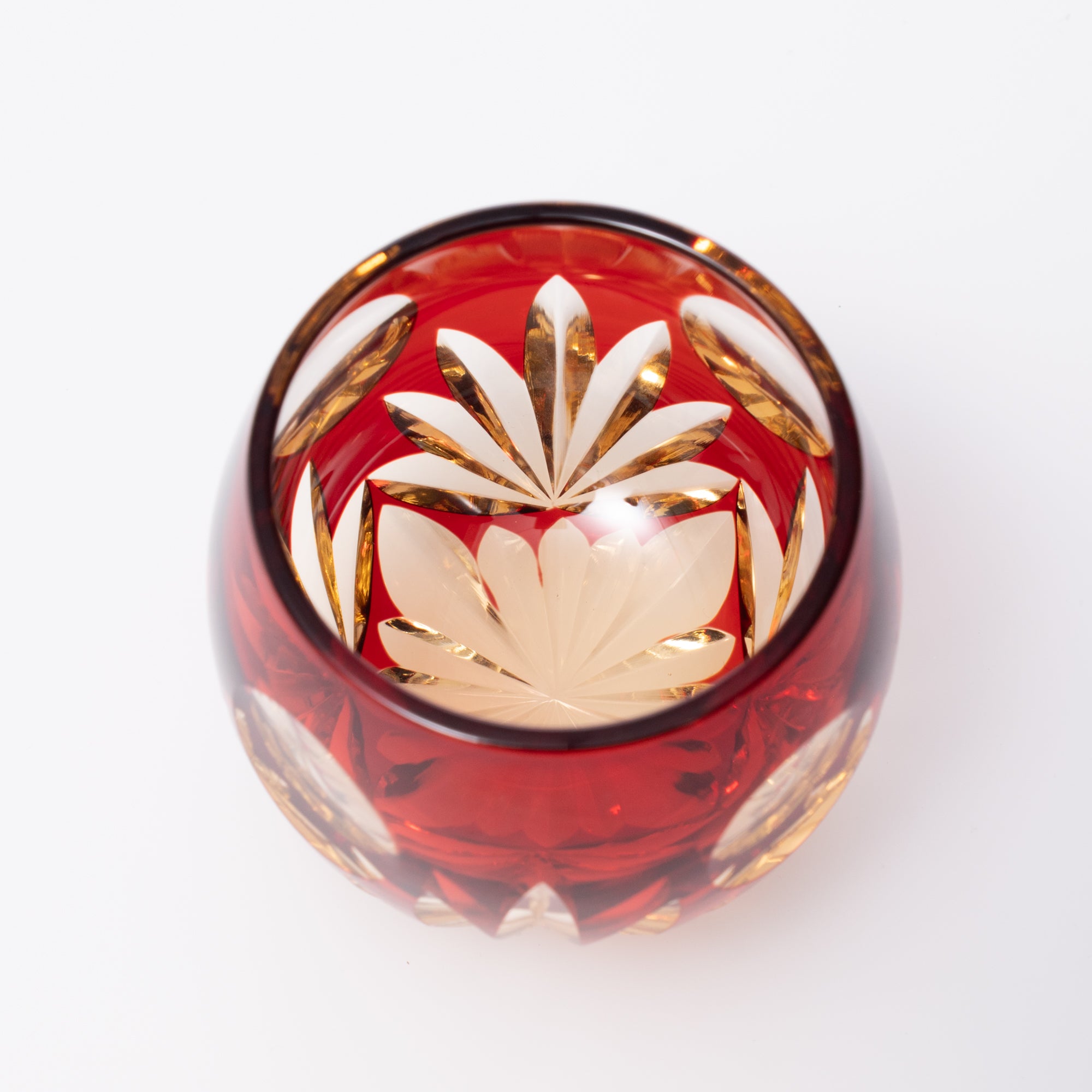 Red Hazy Moon Guinomi Sake Cup