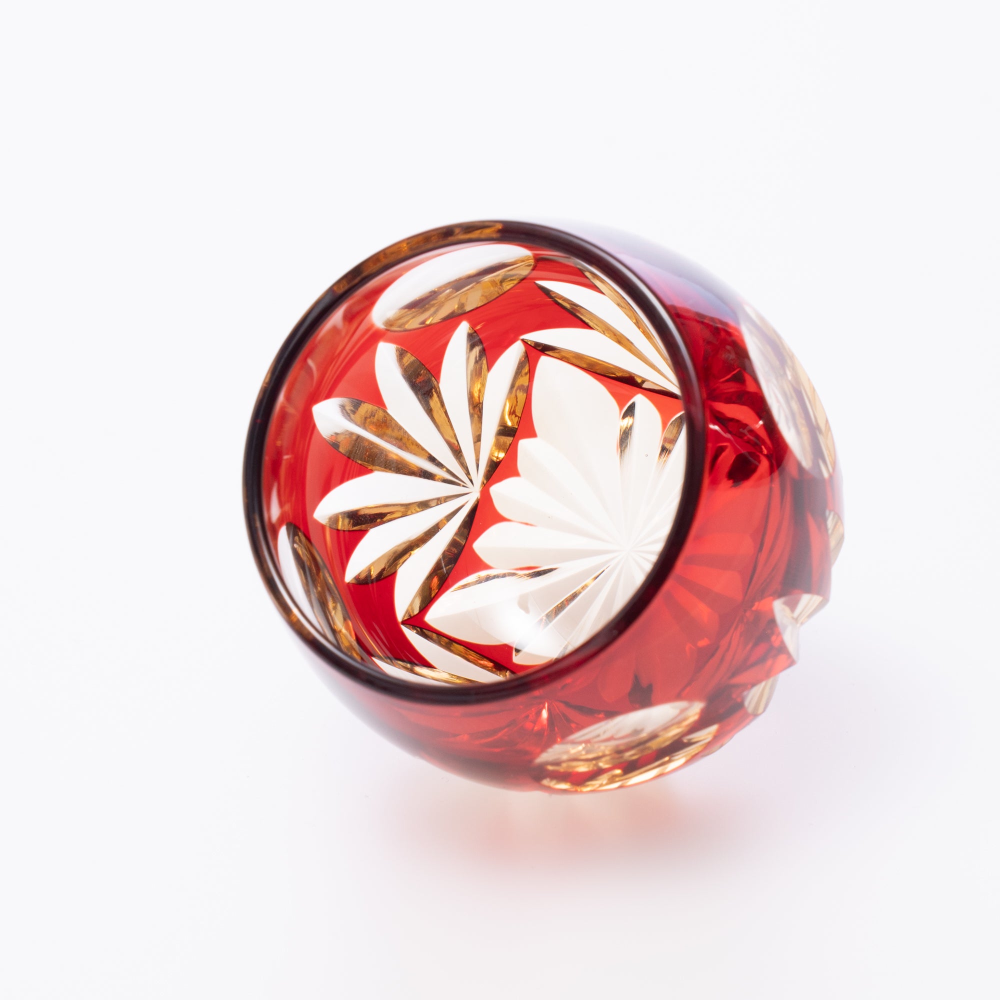 Red Hazy Moon Guinomi Sake Cup