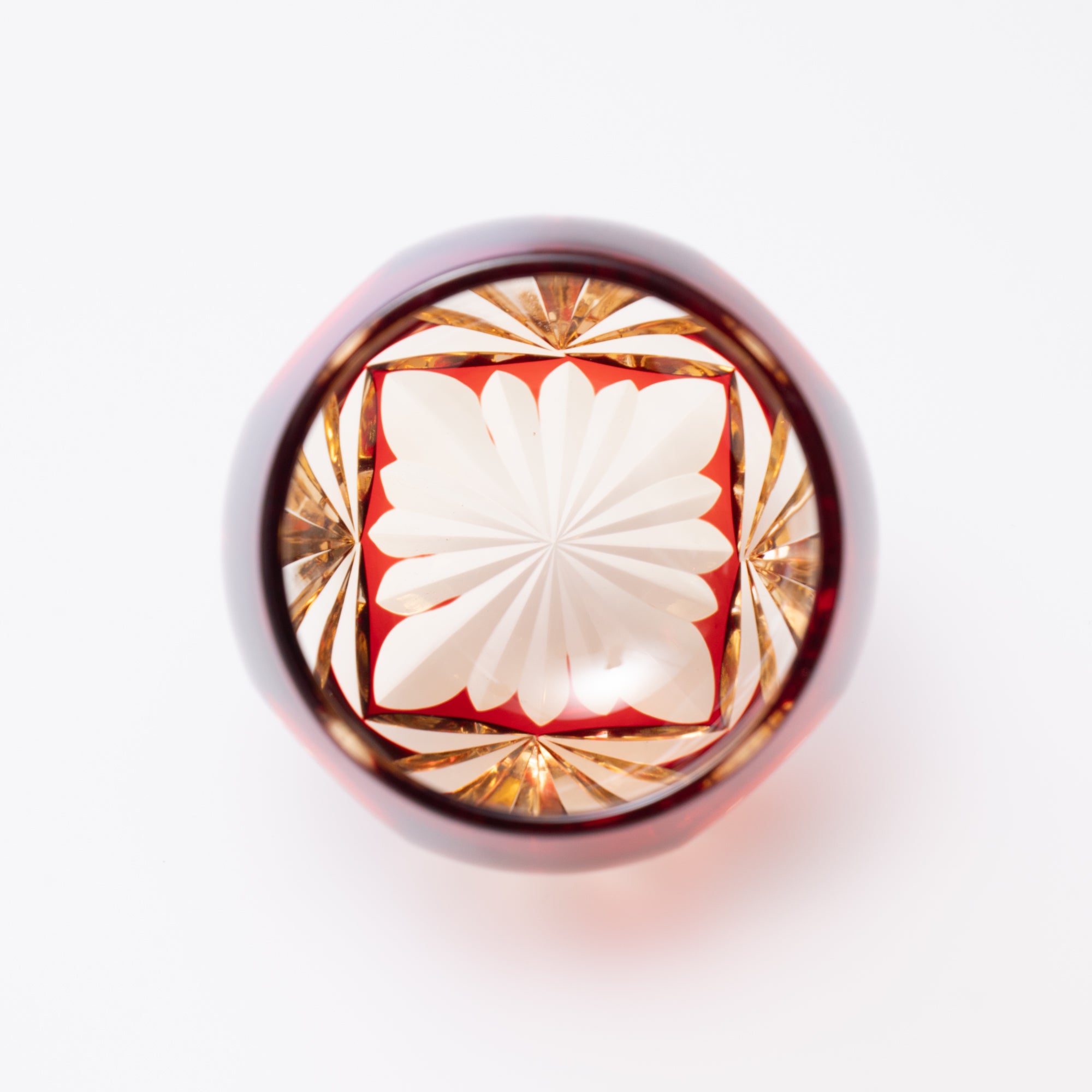 Red Hazy Moon Guinomi Sake Cup