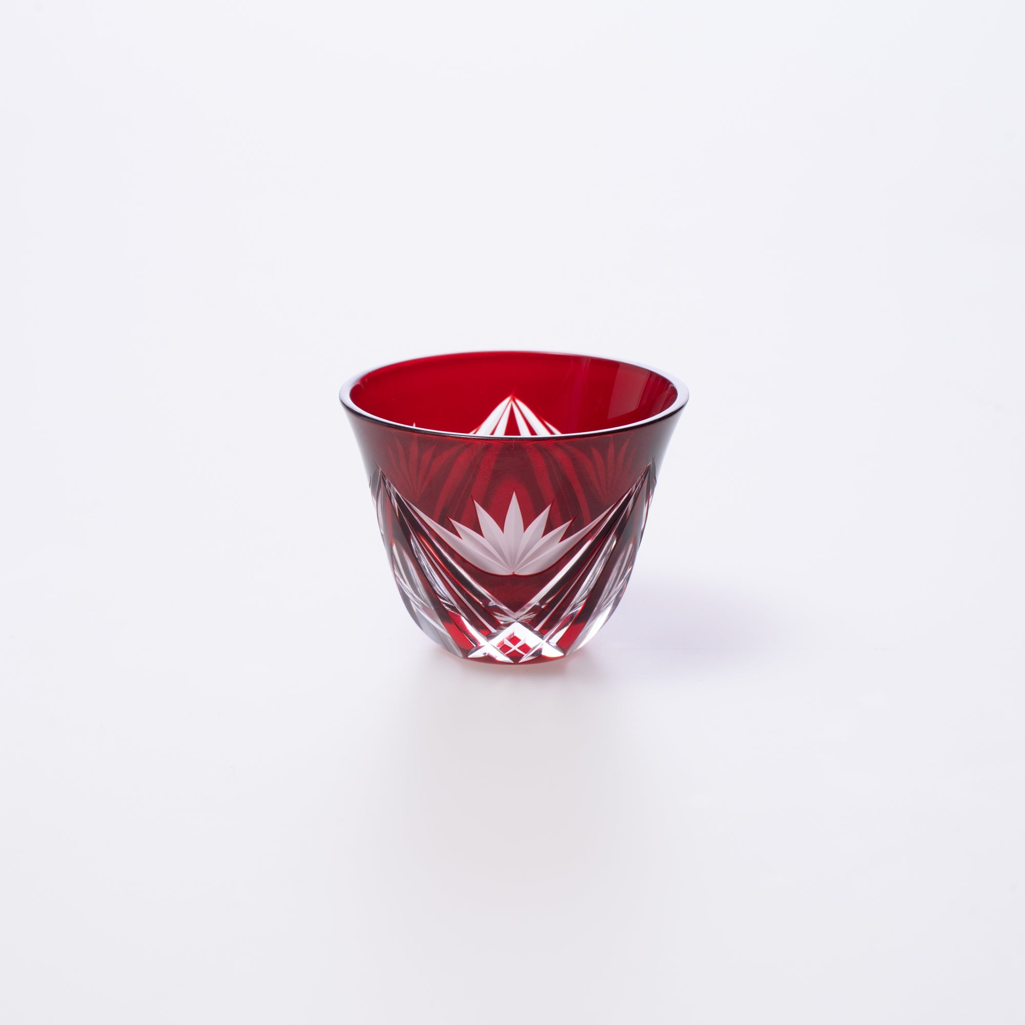 Red Flared Guinomi Sake Cup