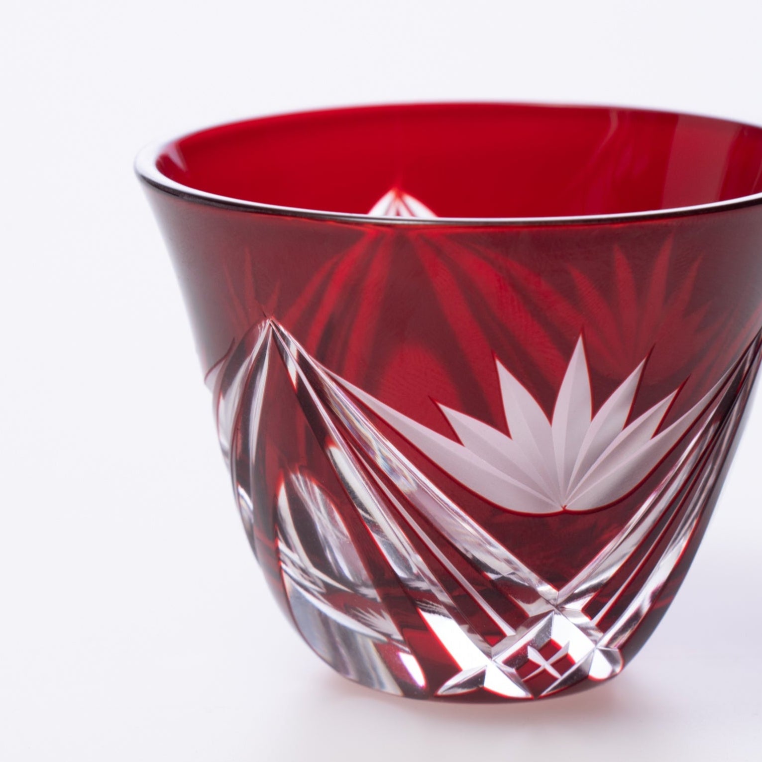 Red Flared Guinomi Sake Cup