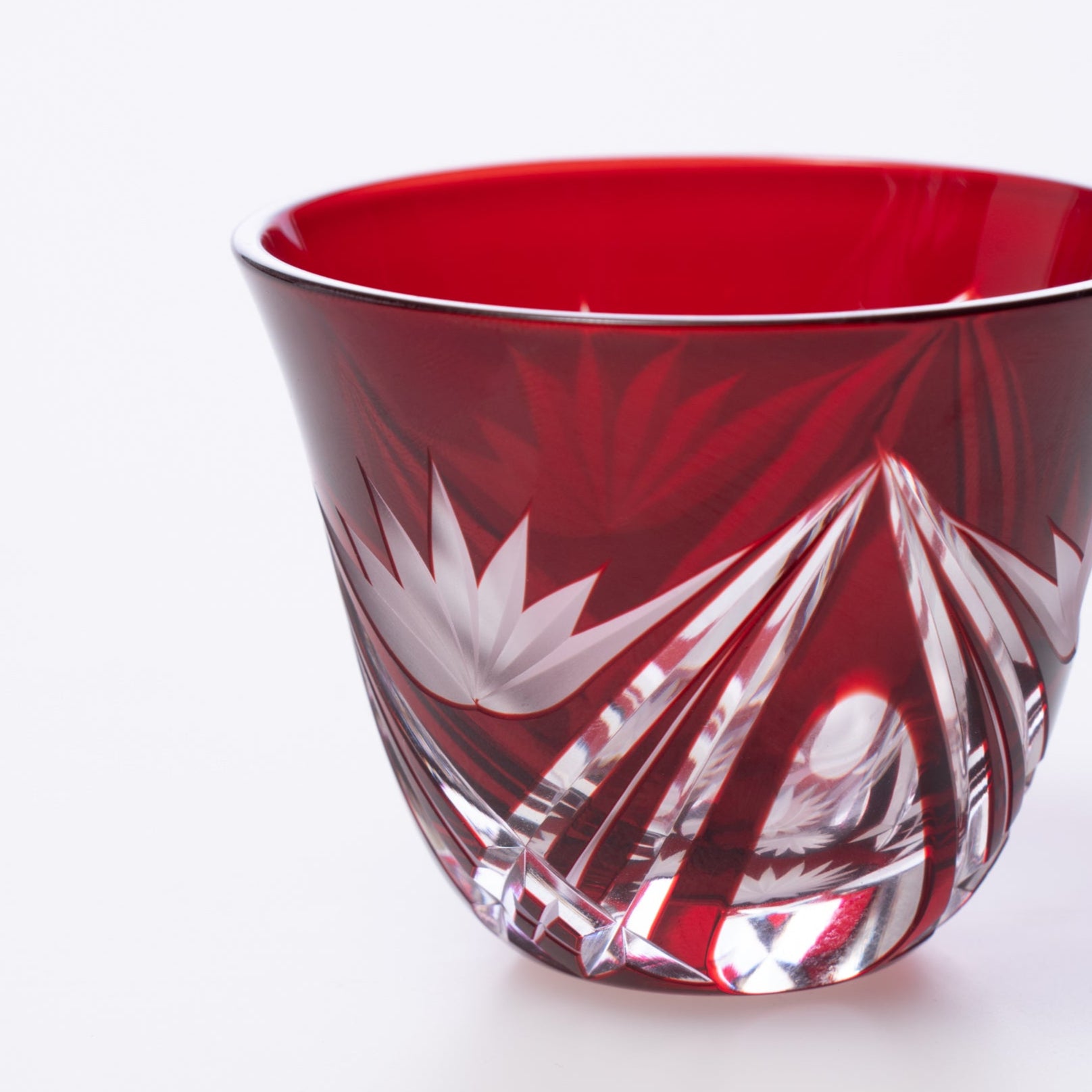 Red Flared Guinomi Sake Cup