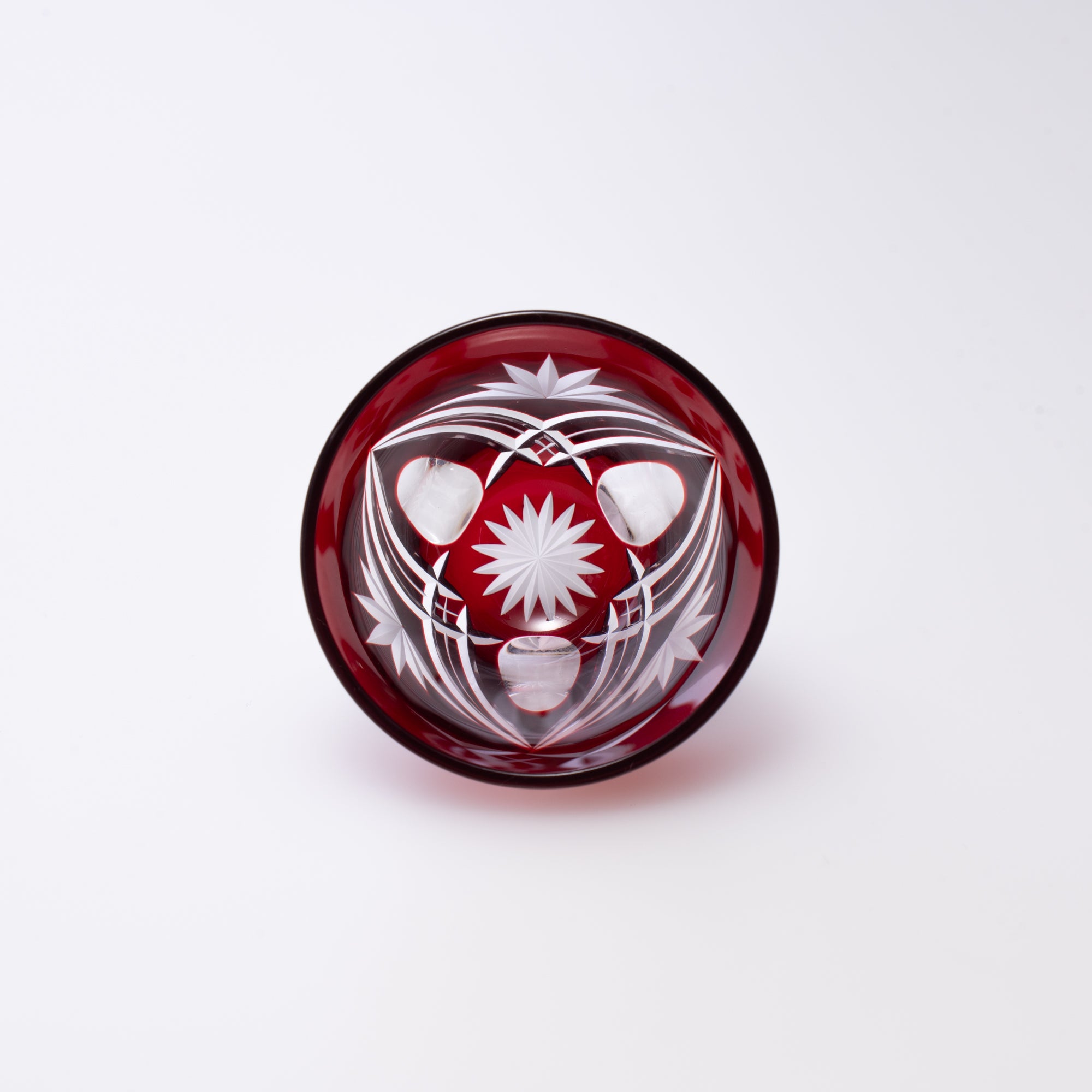 Red Flared Guinomi Sake Cup