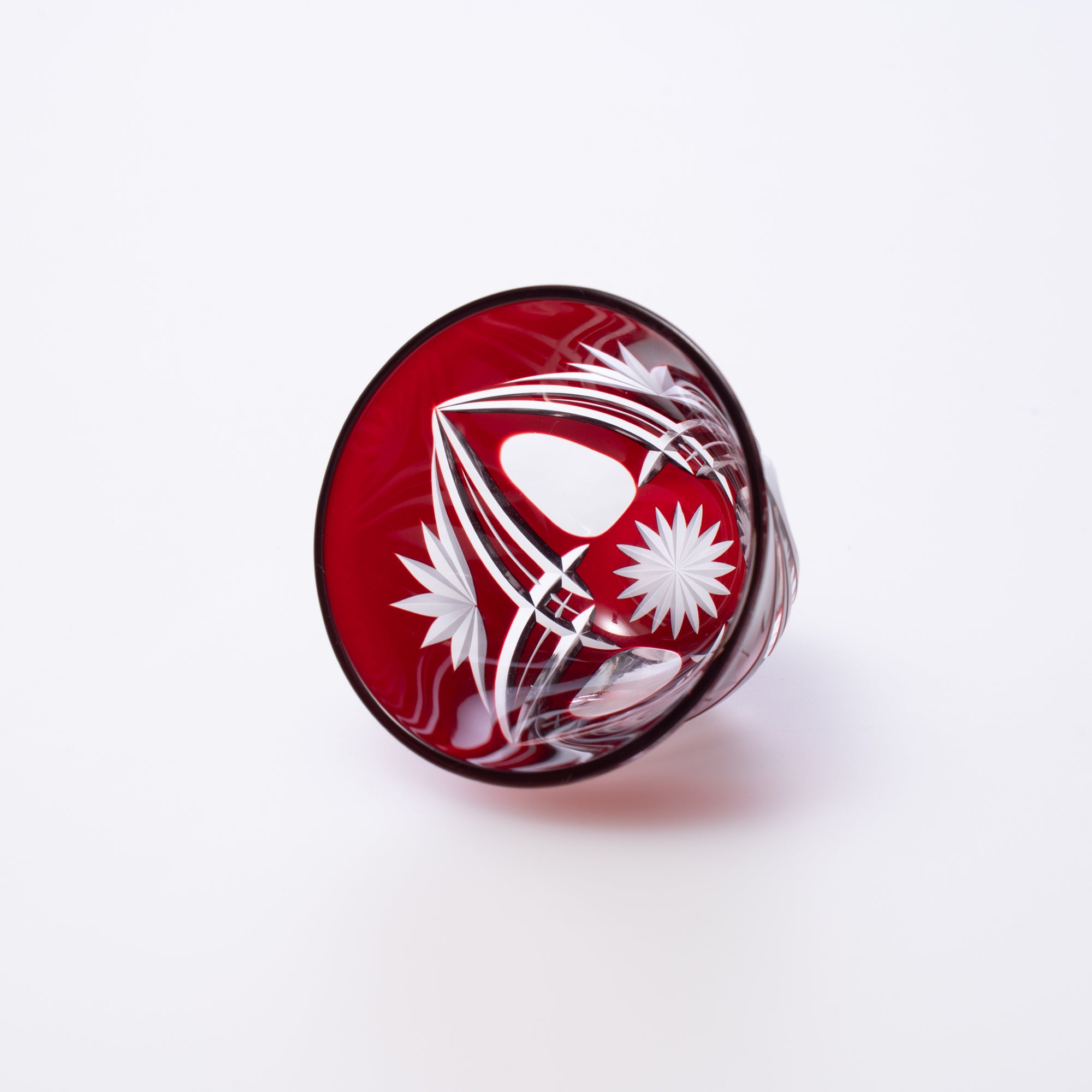 Red Flared Guinomi Sake Cup