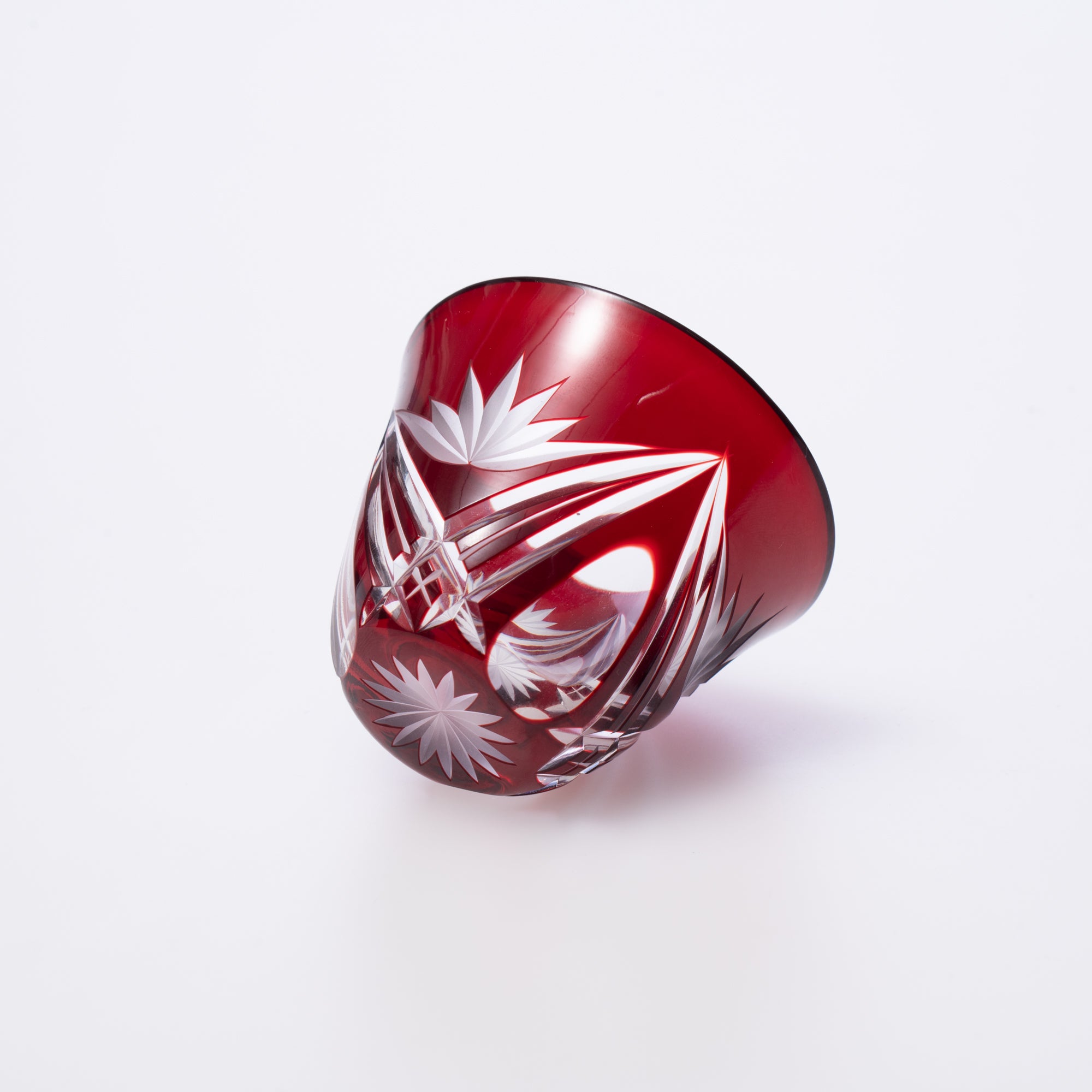 Red Flared Guinomi Sake Cup
