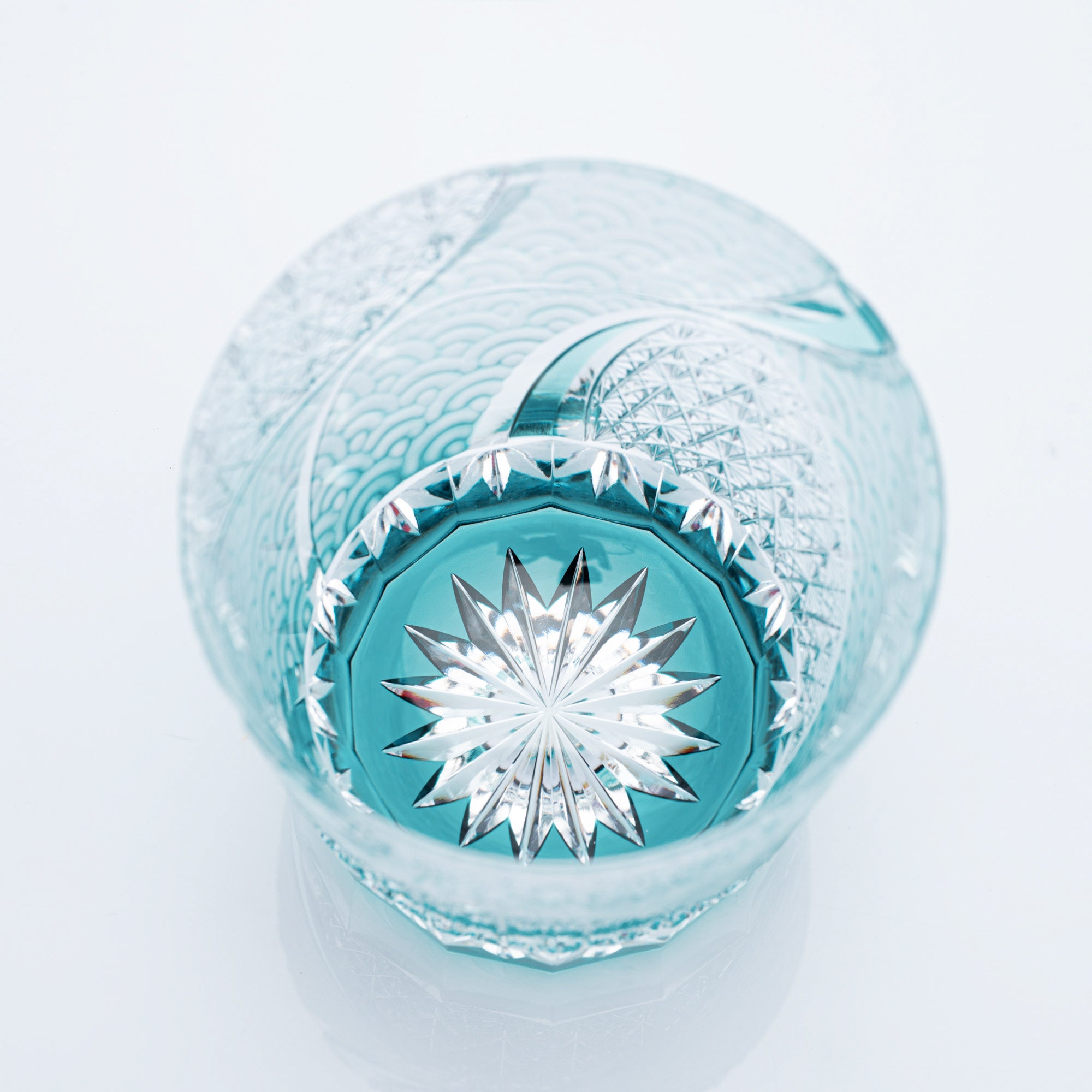 Rolling Waves Edo Kiriko Whiskey Glass