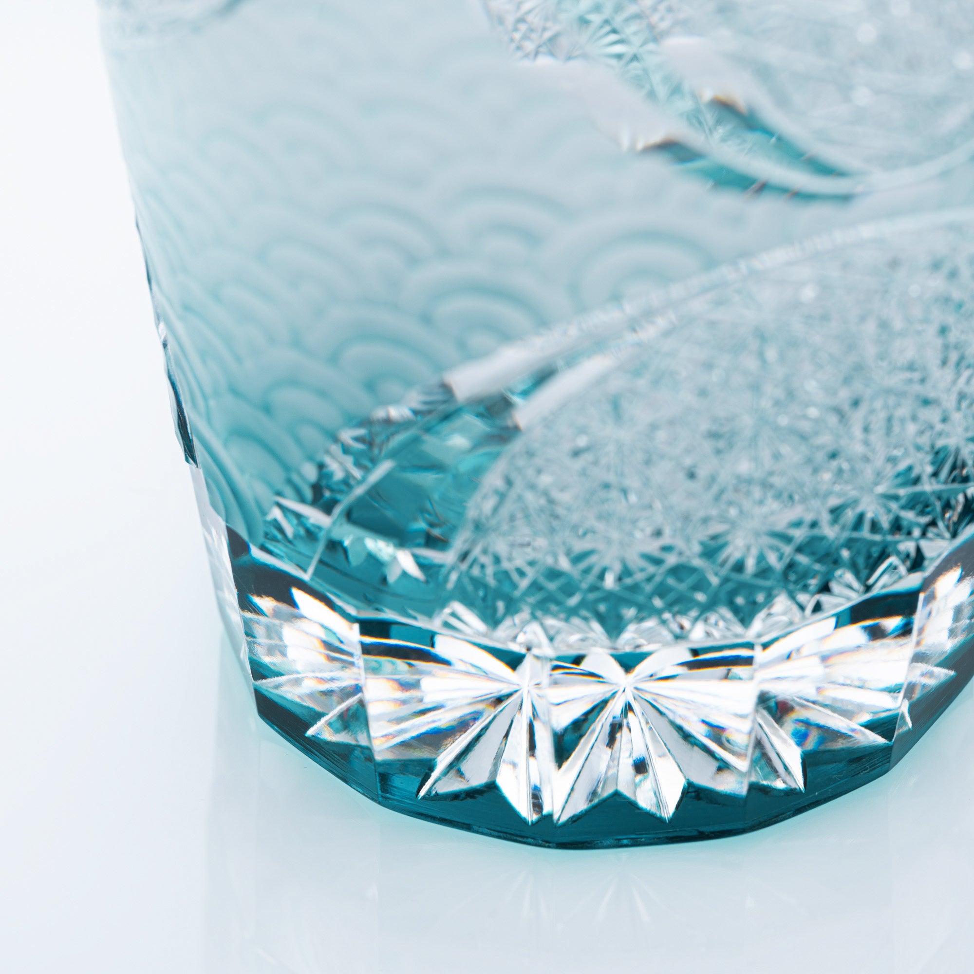 Rolling Waves Edo Kiriko Whiskey Glass