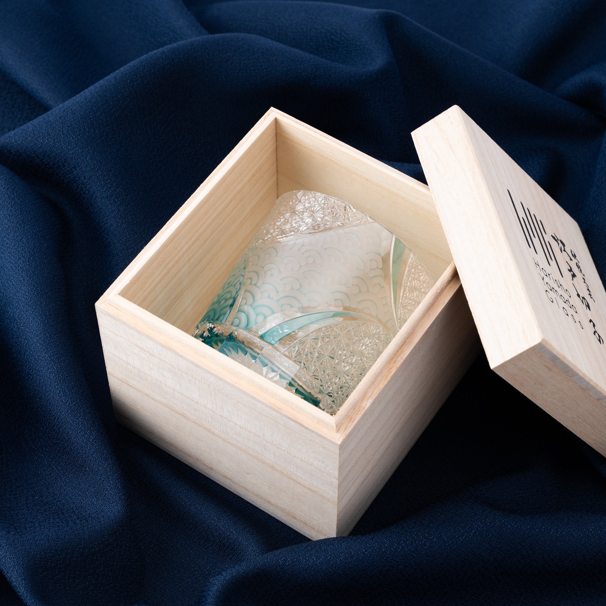 Rolling Waves Edo Kiriko Whiskey Glass