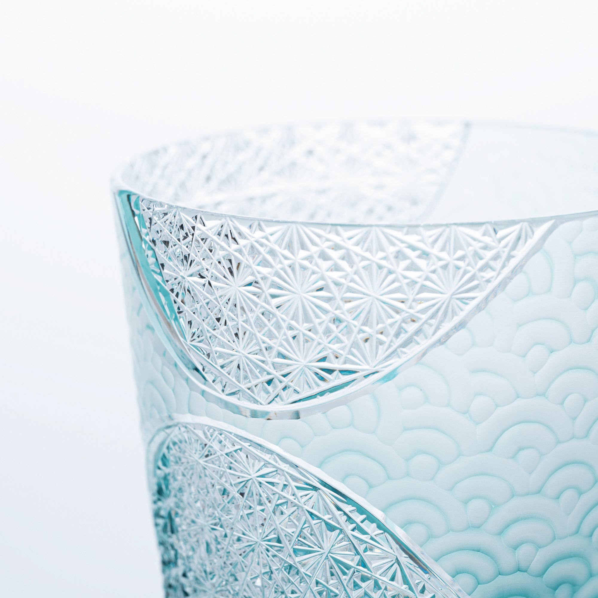 Rolling Waves Edo Kiriko Whiskey Glass