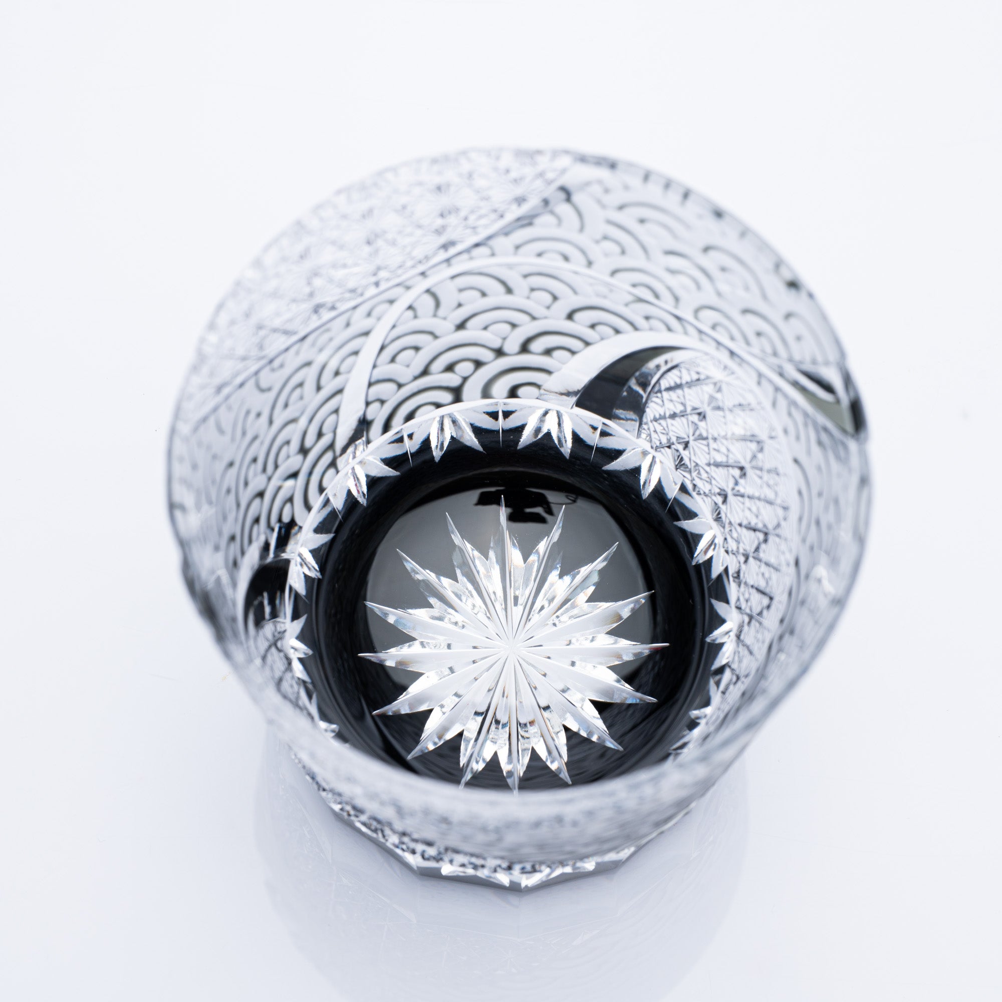 Rolling Waves Edo Kiriko Whiskey Glass