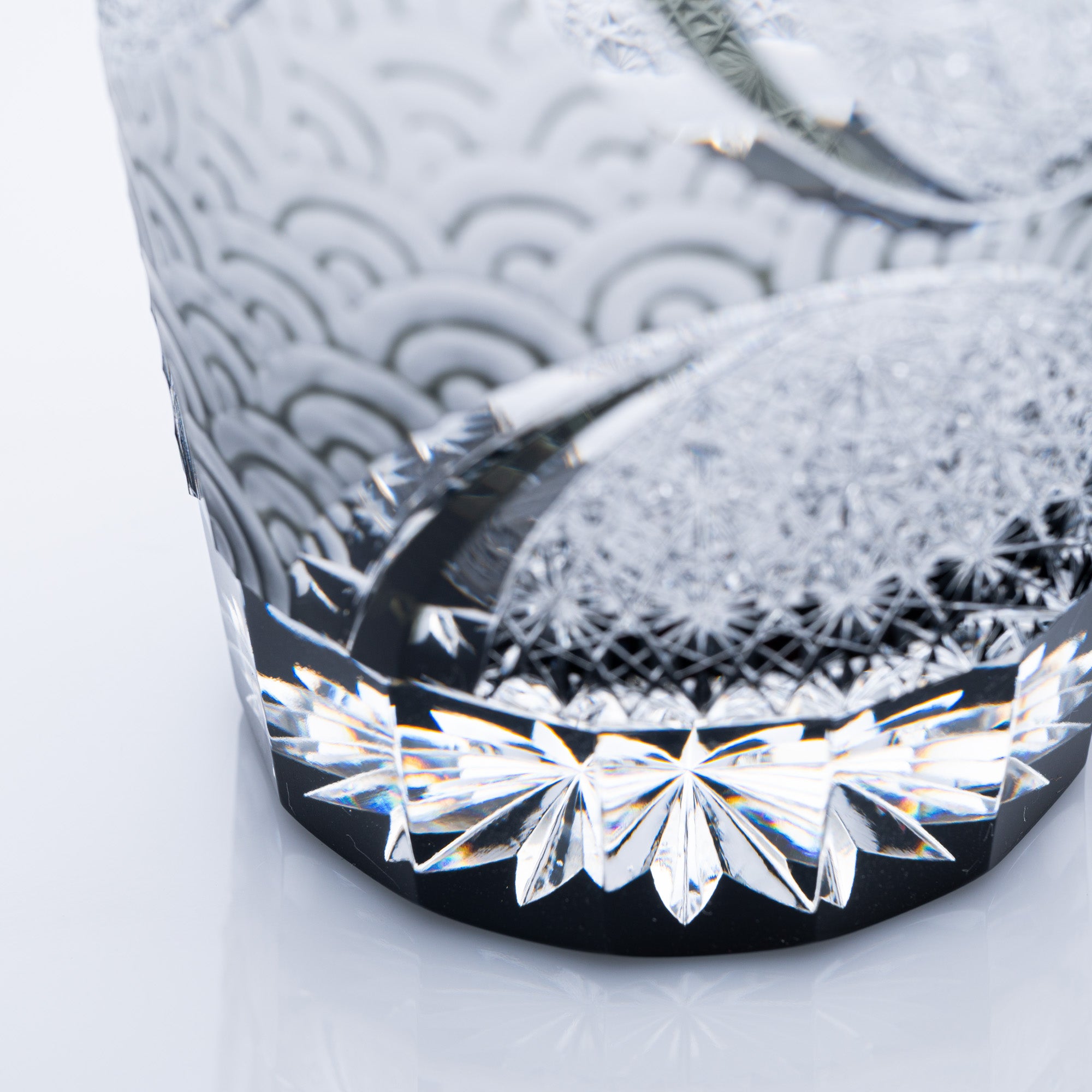 Rolling Waves Edo Kiriko Whiskey Glass