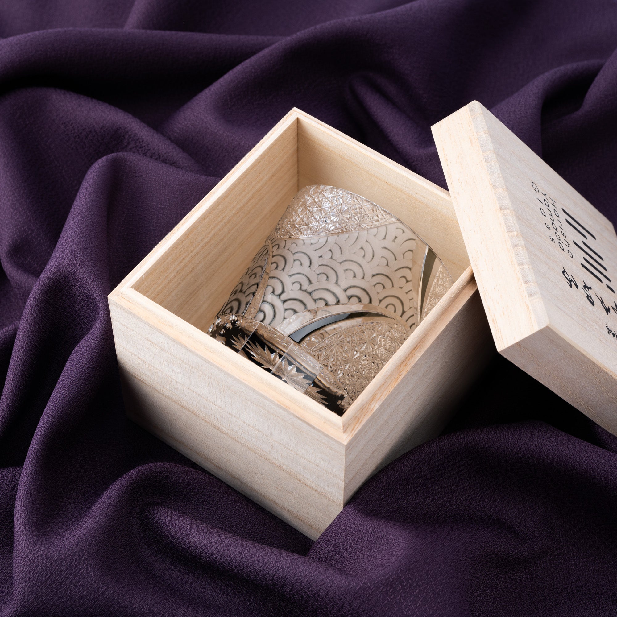 Rolling Waves Edo Kiriko Whiskey Glass