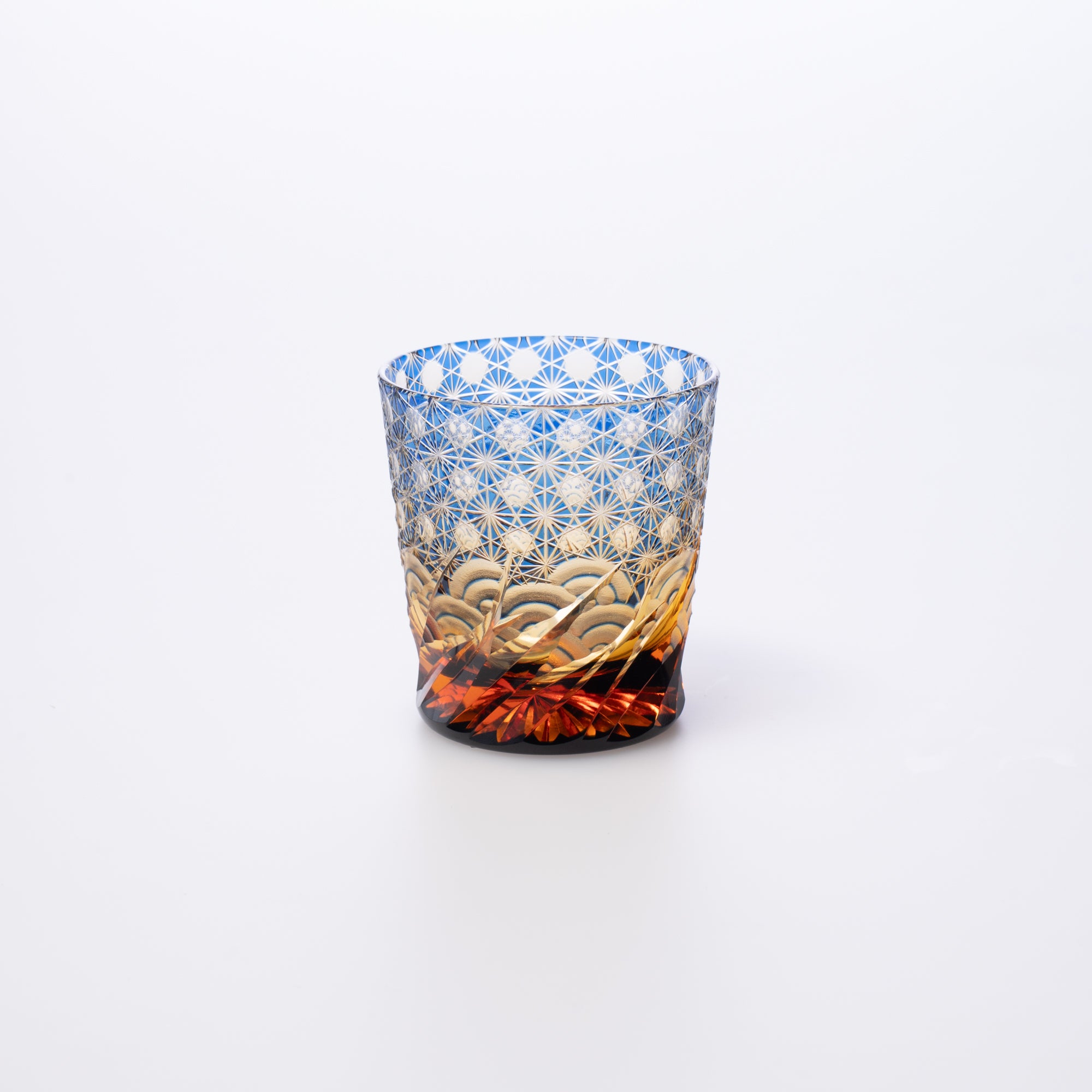 Blue Amber Waves Whiskey Glass