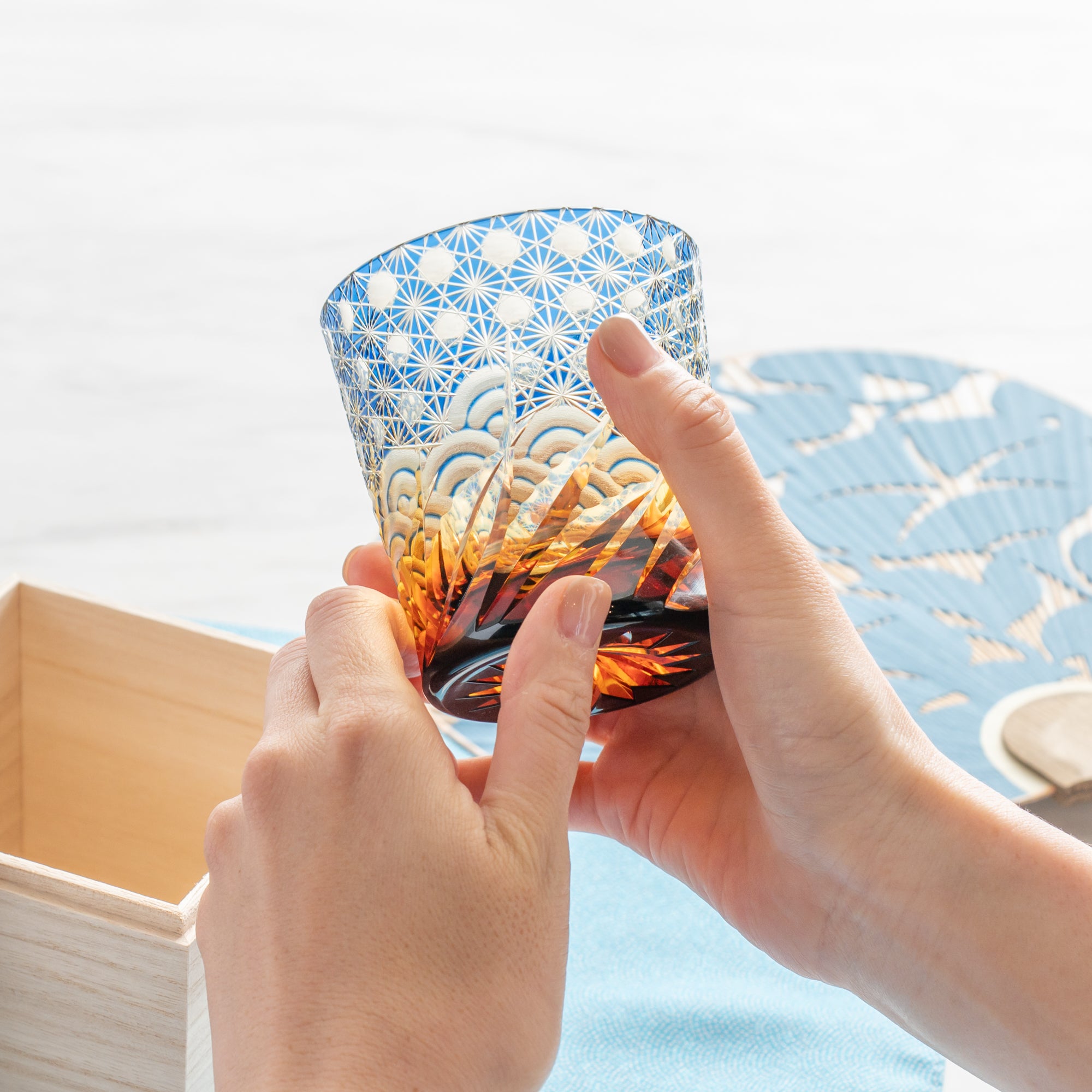Blau Amber Waves Whiskyglas