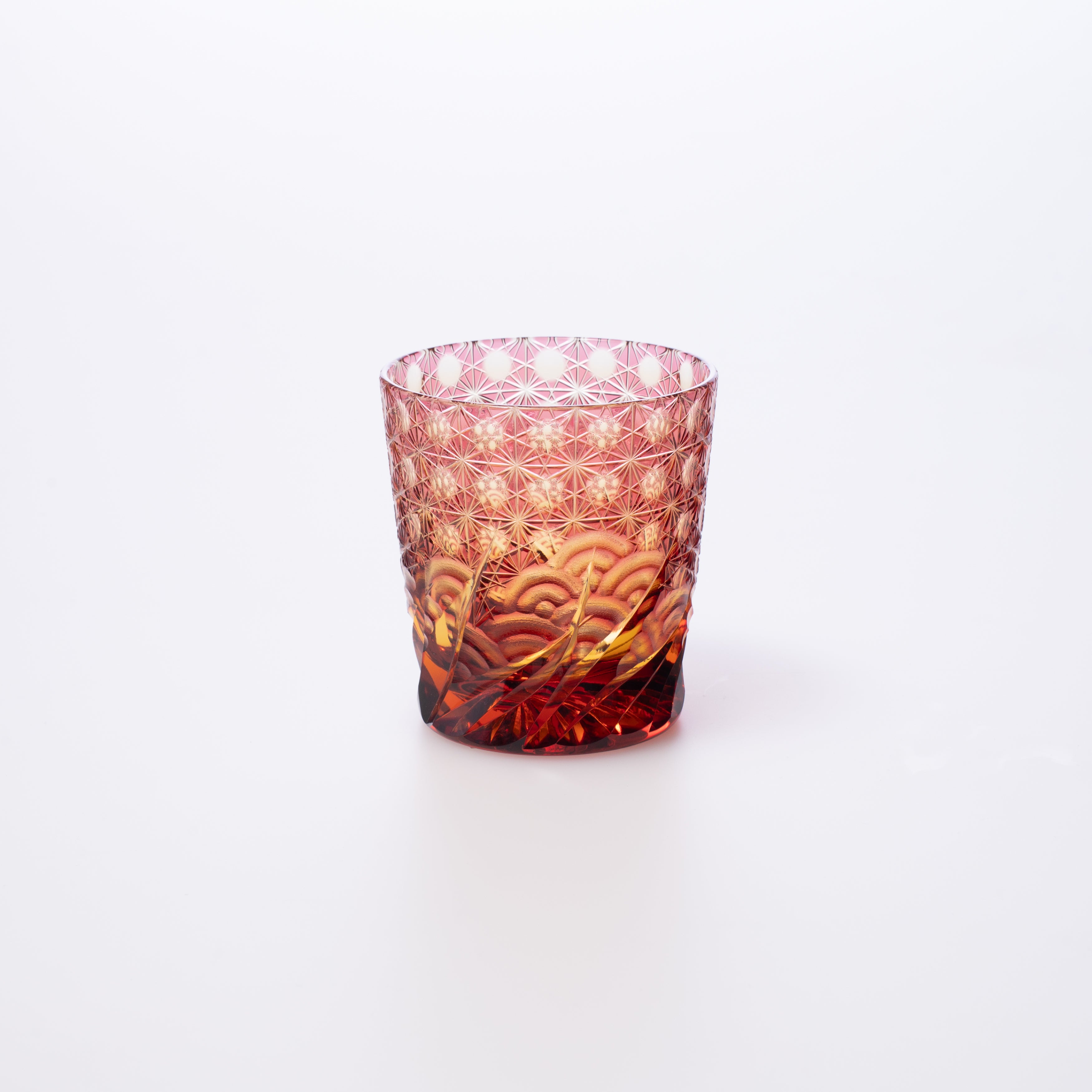 Red Amber Waves Whiskey Glass