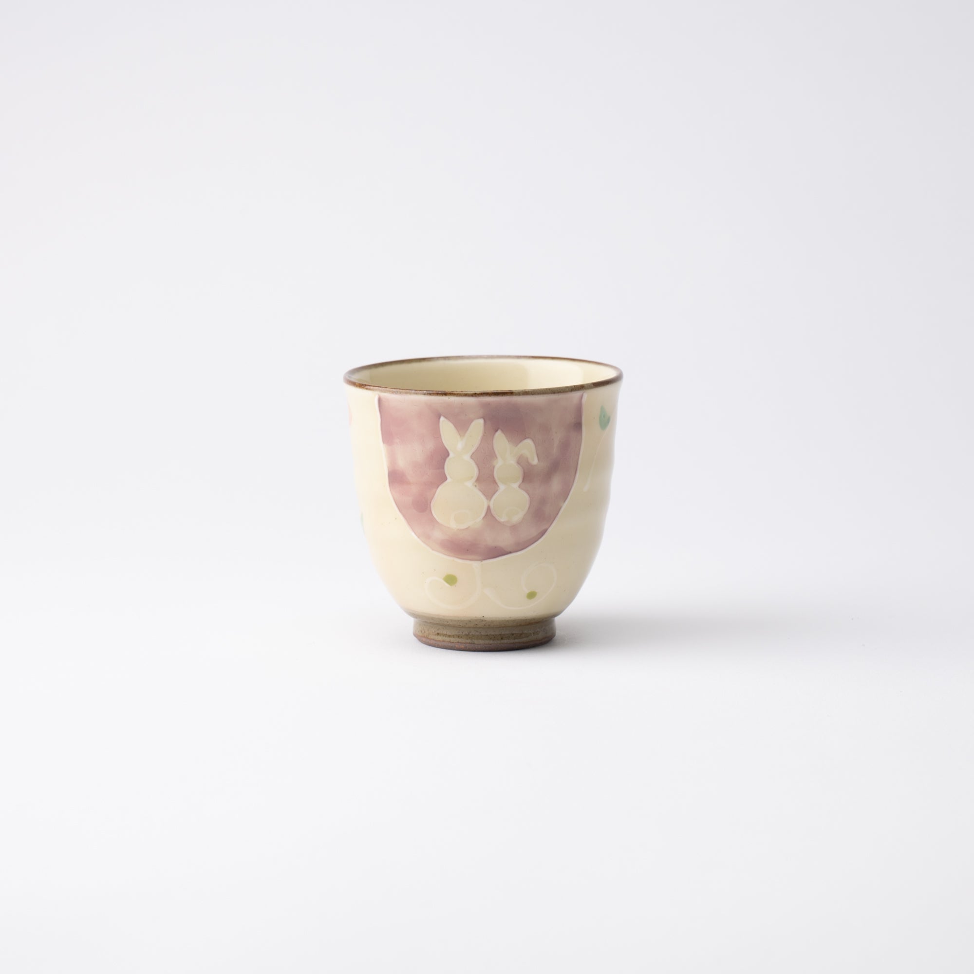 Aizen Kiln Pink Rabbit Hasami Children's Small Cup - MUSUBI KILN - Quality Japanese Tableware and Gift