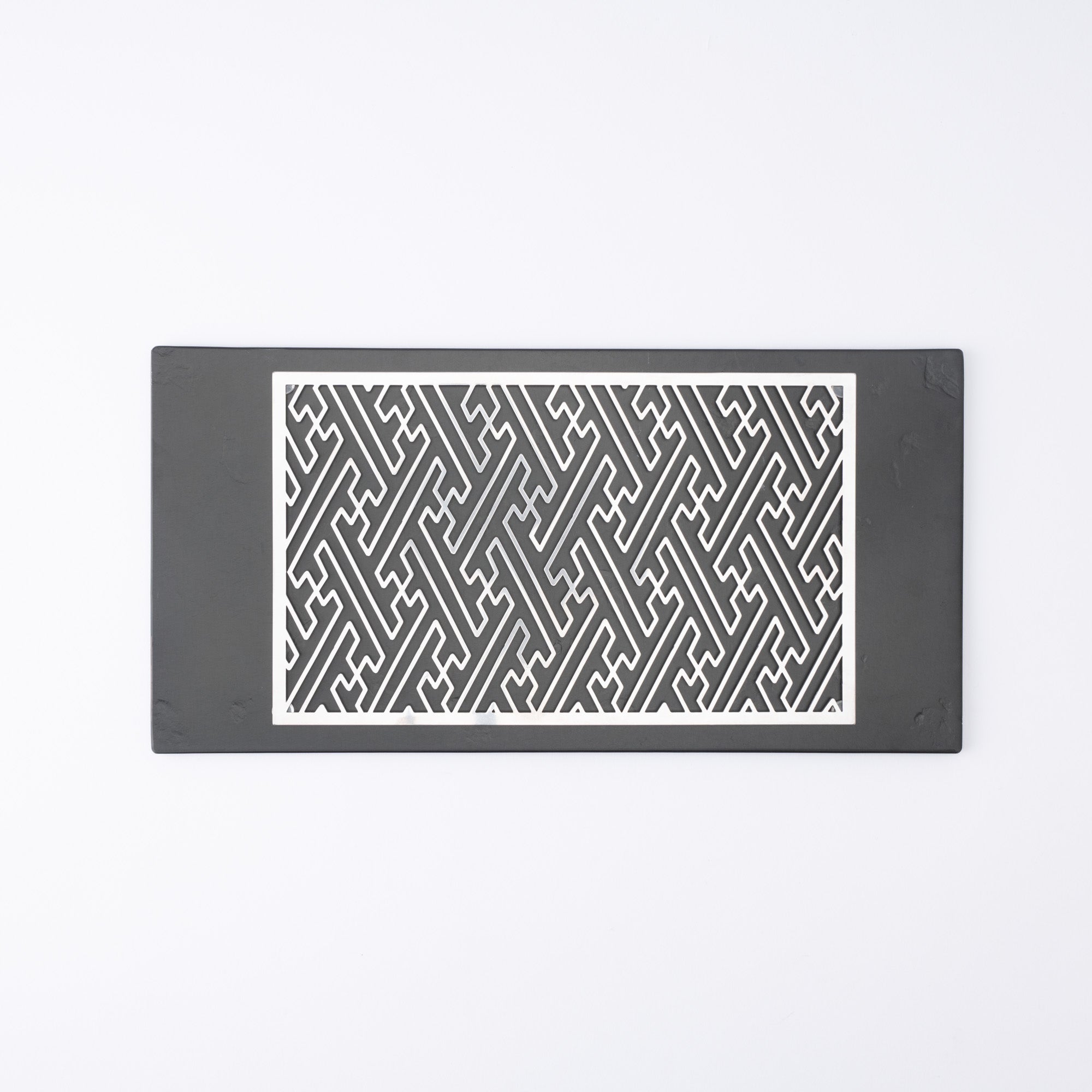 ALART Aluminum Sayagata Pattern Tray L - MUSUBI KILN - Quality Japanese Tableware and Gift