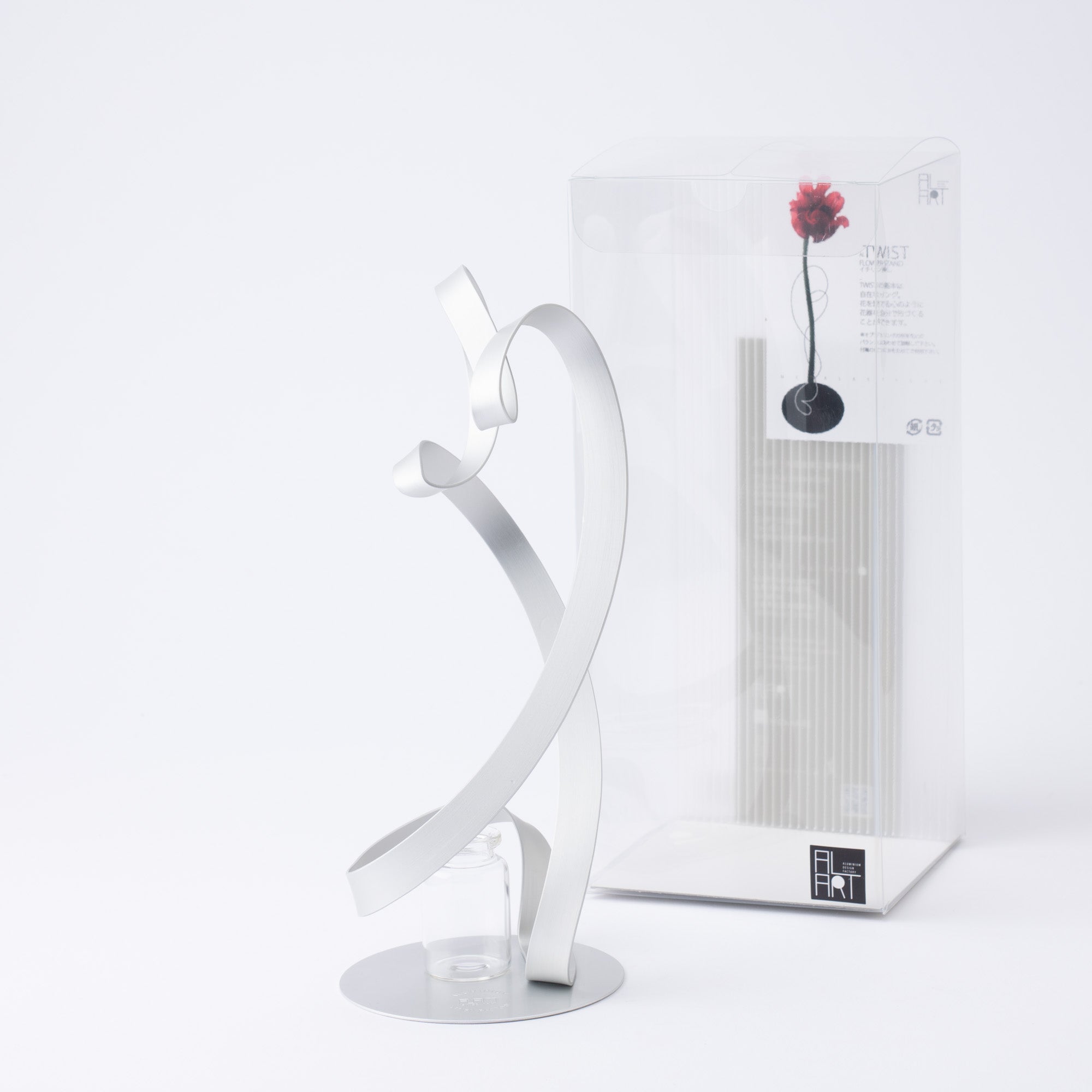 ALART Aluminum TWIST Single Flower Vase L - MUSUBI KILN - Quality Japanese Tableware and Gift