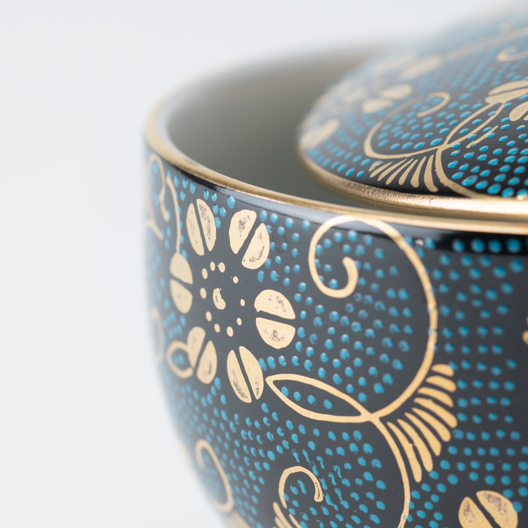 Aochibu and Clematis Kutani Japanese Teapot Set - MUSUBI KILN - Quality Japanese Tableware and Gift