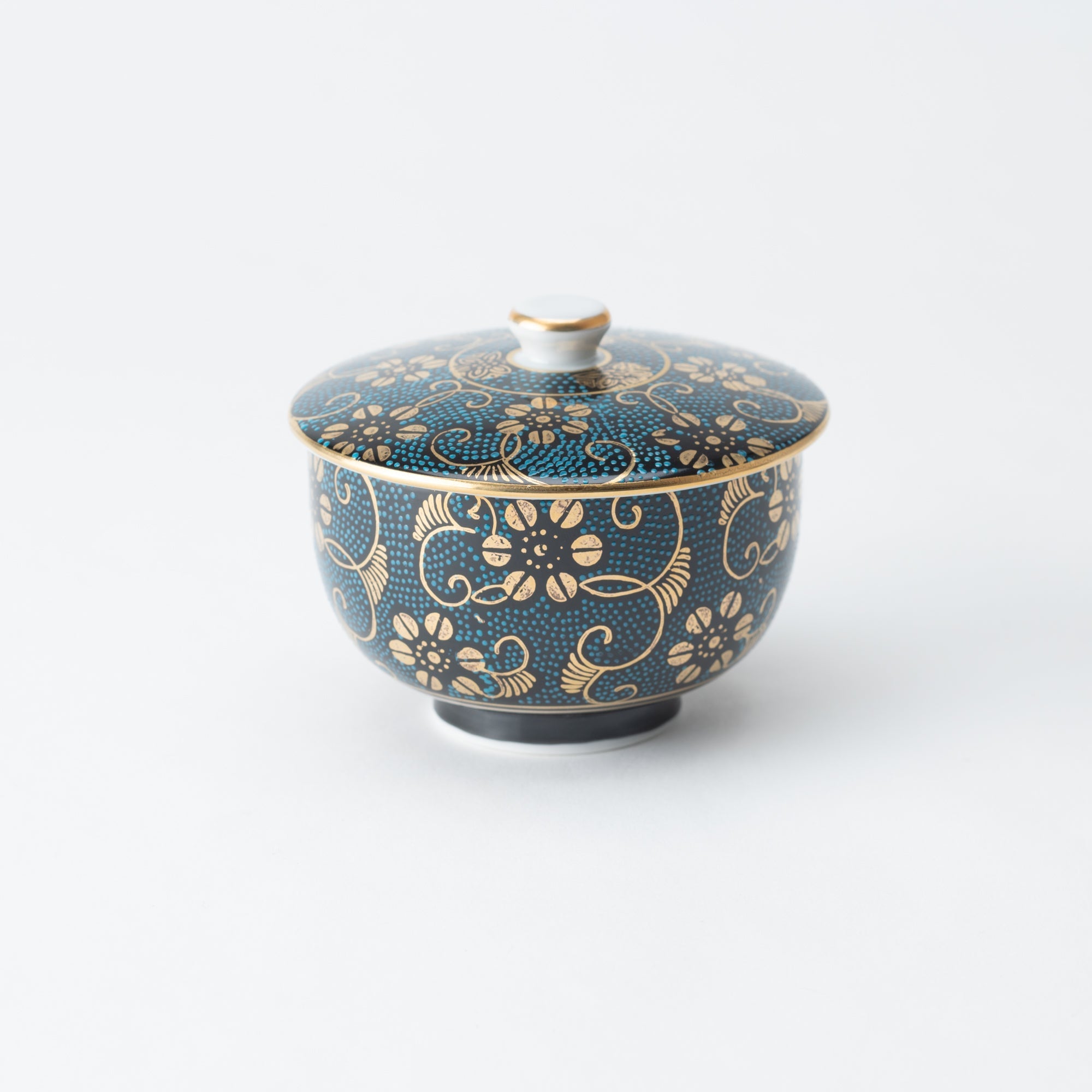 Aochibu and Clematis Kutani Japanese Teapot Set - MUSUBI KILN - Quality Japanese Tableware and Gift