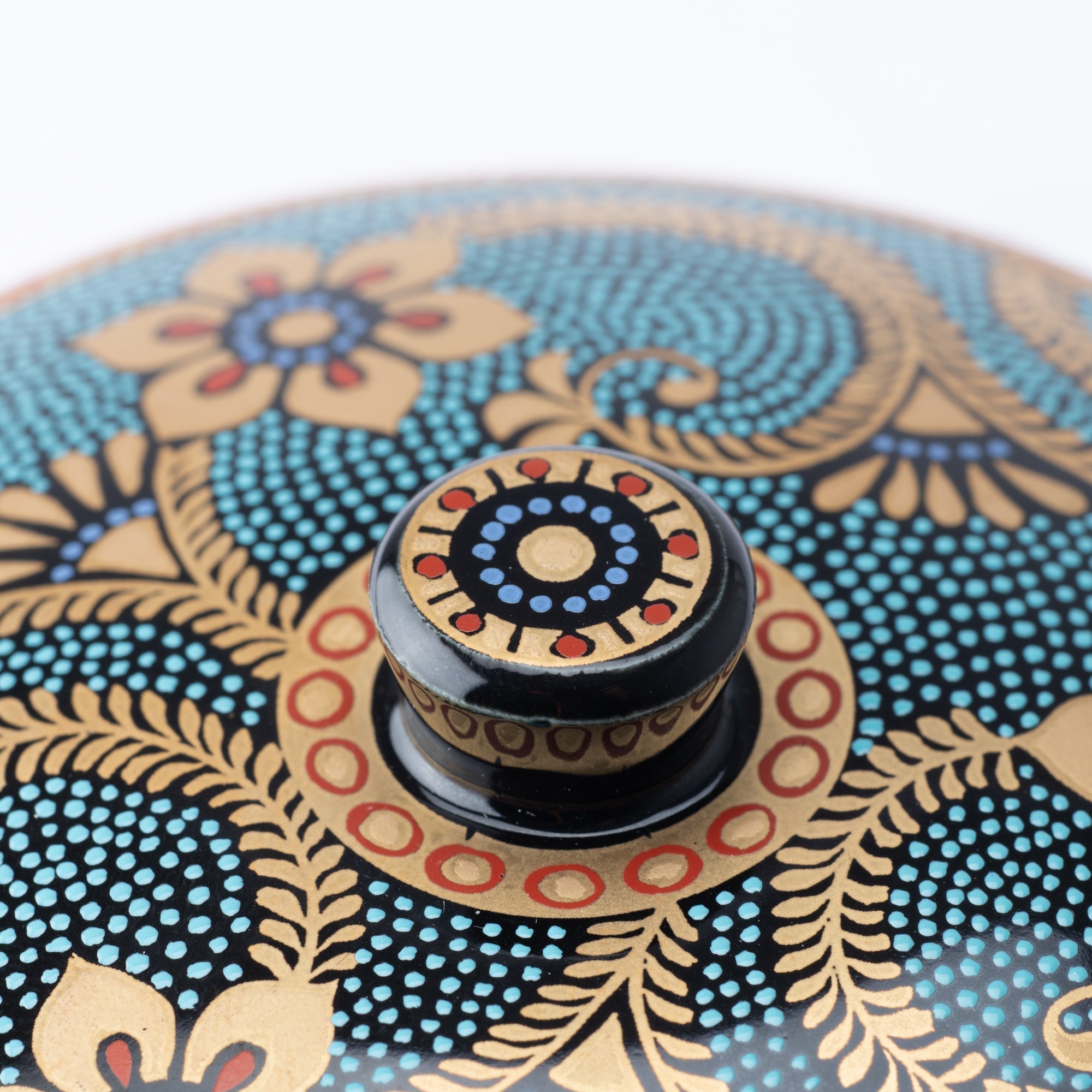 Aochibu and Gold Arabesque Kutani Japanese Teapot Set - MUSUBI KILN - Quality Japanese Tableware and Gift