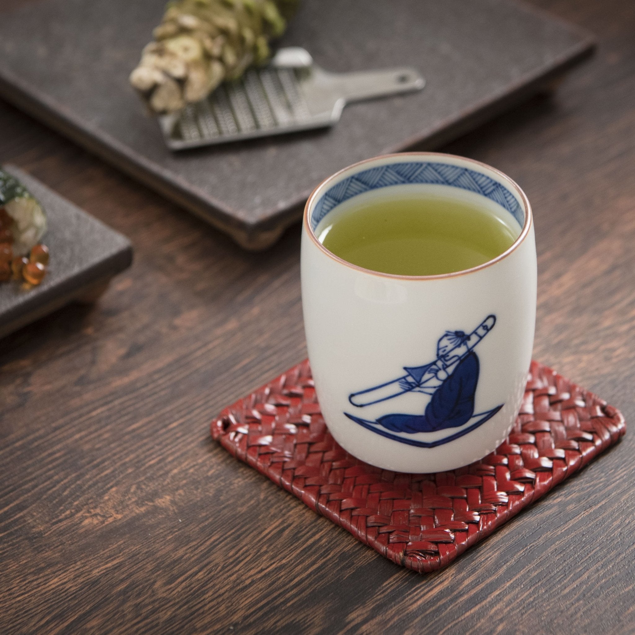 Aquatic Plants Braid Yamanaka Lacquerware Coaster - MUSUBI KILN - Quality Japanese Tableware and Gift