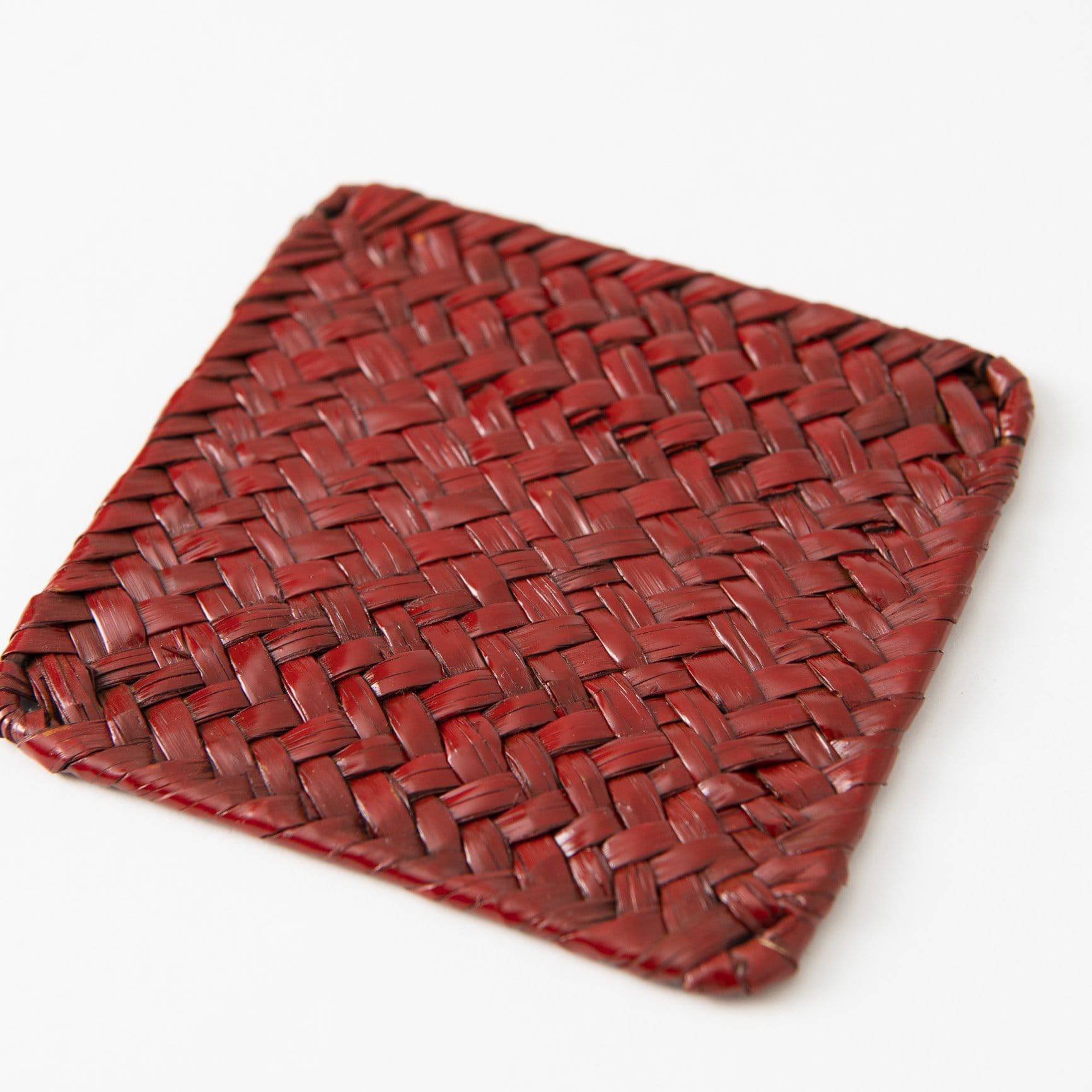 Aquatic Plants Braid Yamanaka Lacquerware Coaster - MUSUBI KILN - Quality Japanese Tableware and Gift