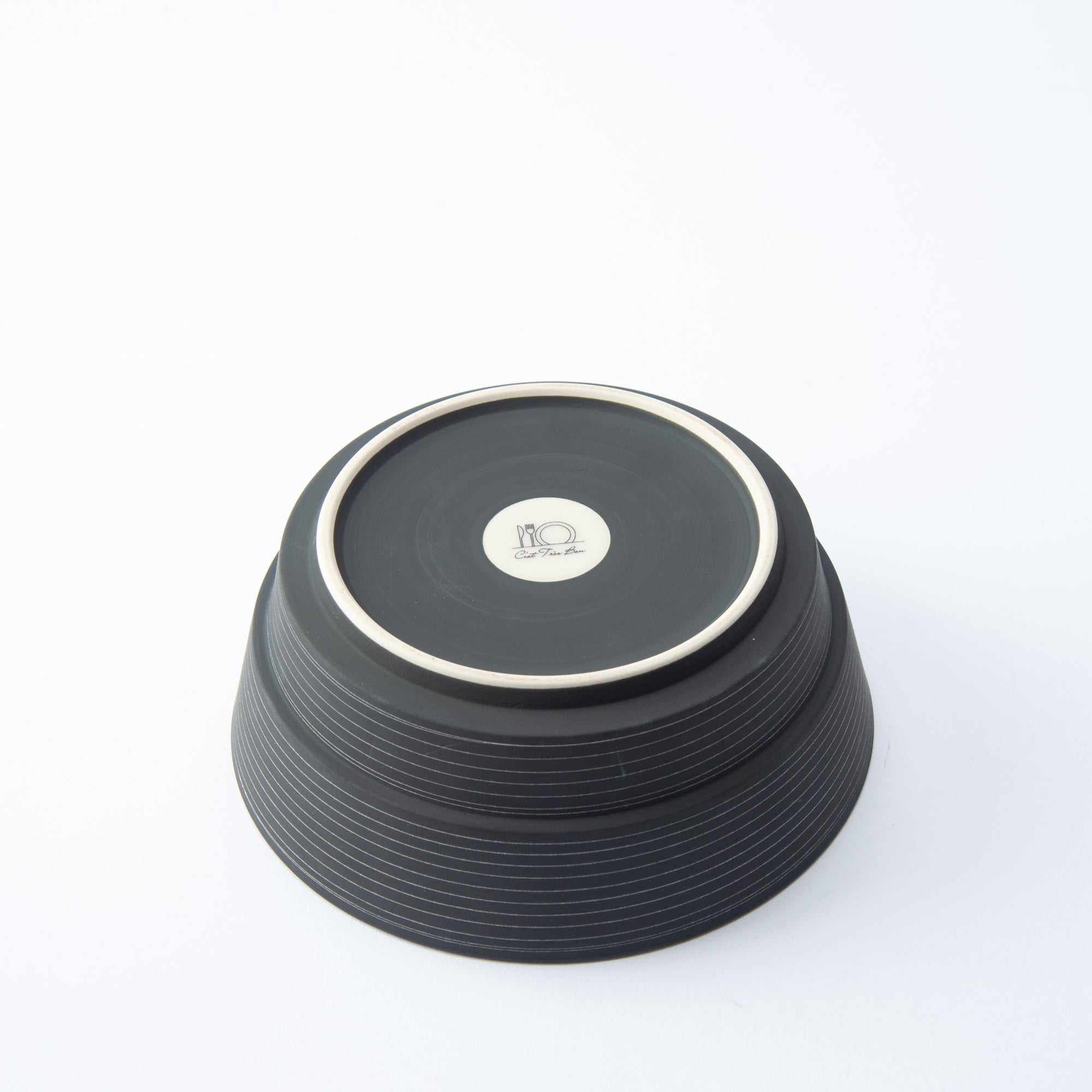 Arita Porcelain Lab Black Line Conic Modern Jubako Bento Box - MUSUBI KILN - Quality Japanese Tableware and Gift