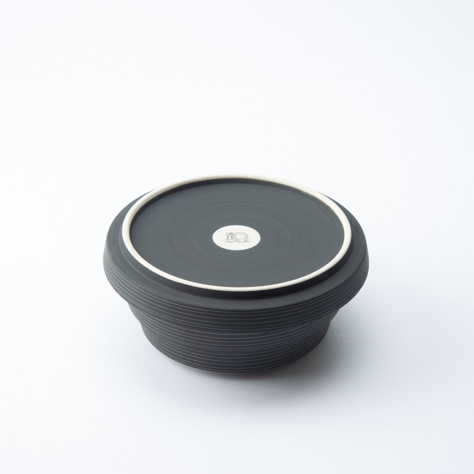 Arita Porcelain Lab Black Line Conic Modern Jubako Bento Box - MUSUBI KILN - Quality Japanese Tableware and Gift