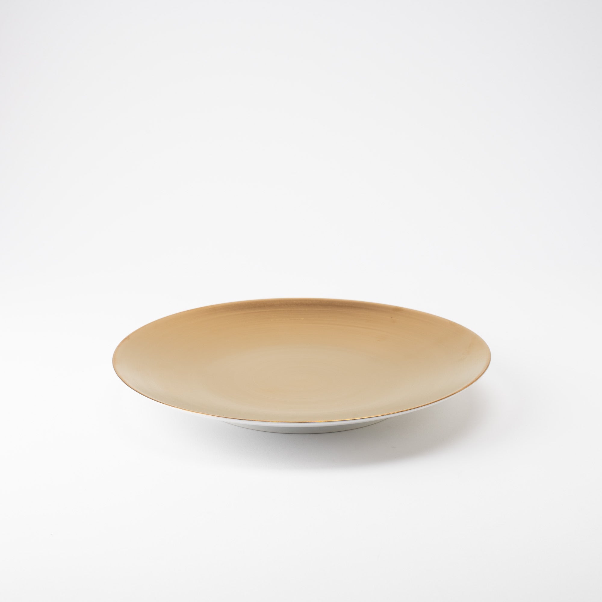 Arita Porcelain Lab Japan Autumn Gold Flat Plate 11.7in - MUSUBI KILN - Quality Japanese Tableware and Gift