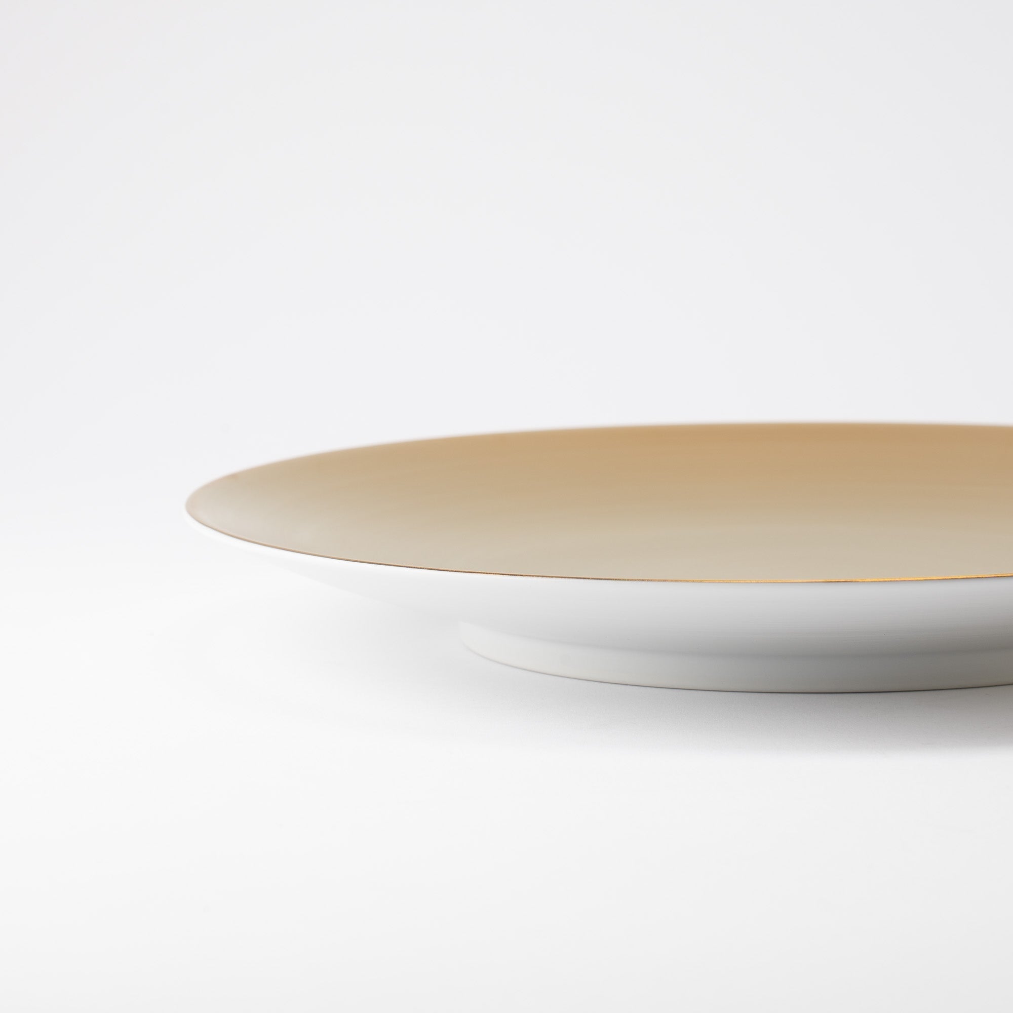 Arita Porcelain Lab Japan Autumn Gold Flat Plate 11.7in - MUSUBI KILN - Quality Japanese Tableware and Gift