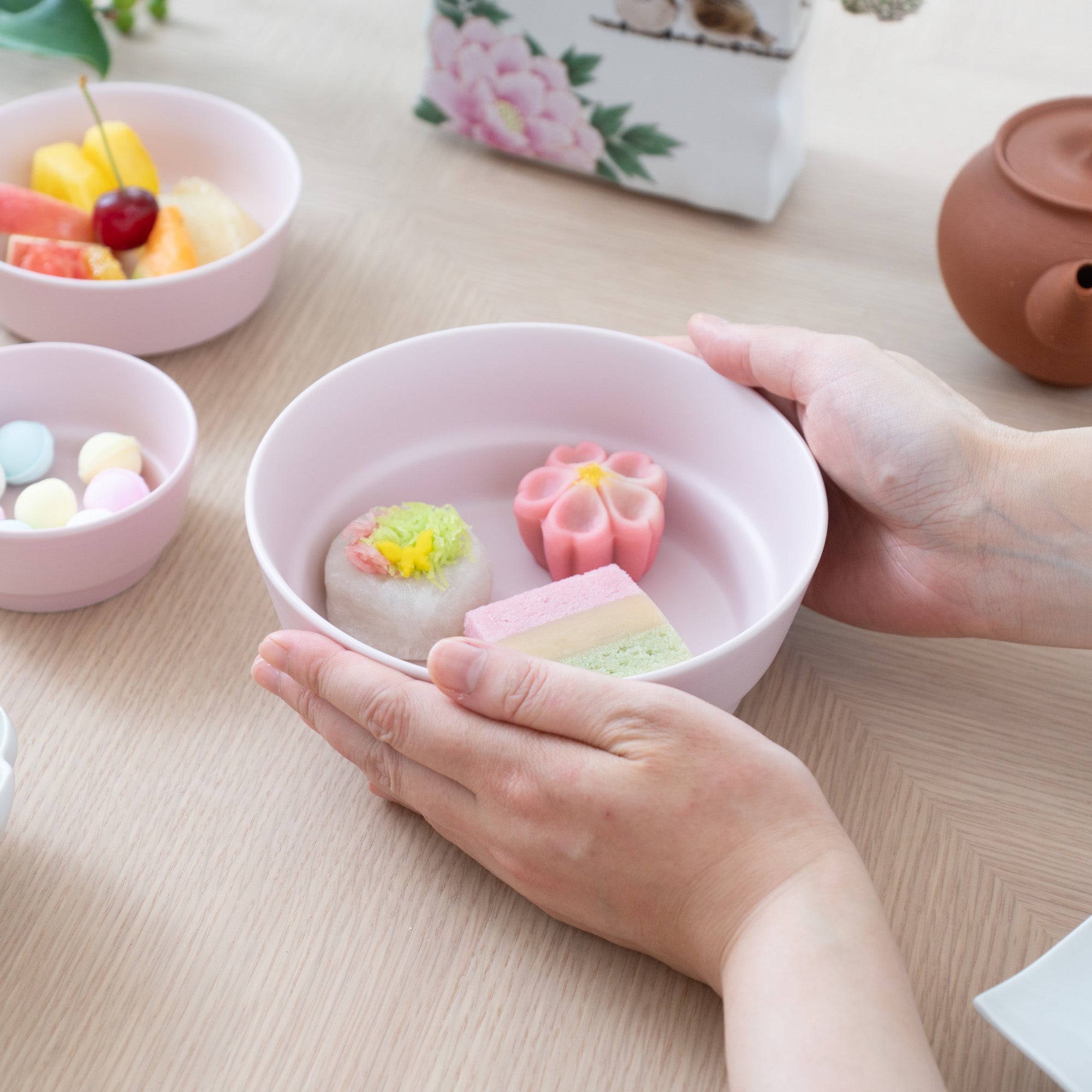 Arita Porcelain Lab Sakura Pink Conic Modern Jubako Bento Box - MUSUBI KILN - Quality Japanese Tableware and Gift