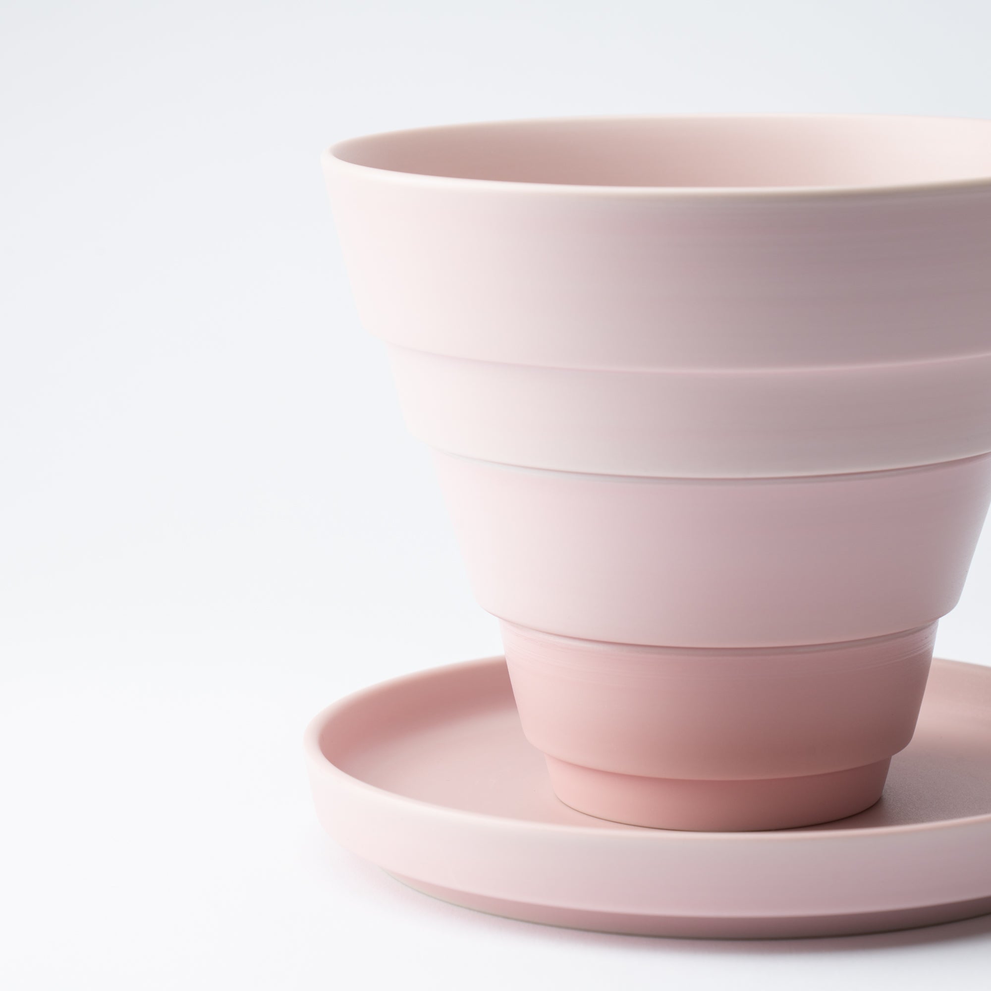Arita Porcelain Lab Sakura Pink Conic Modern Jubako Bento Box - MUSUBI KILN - Quality Japanese Tableware and Gift