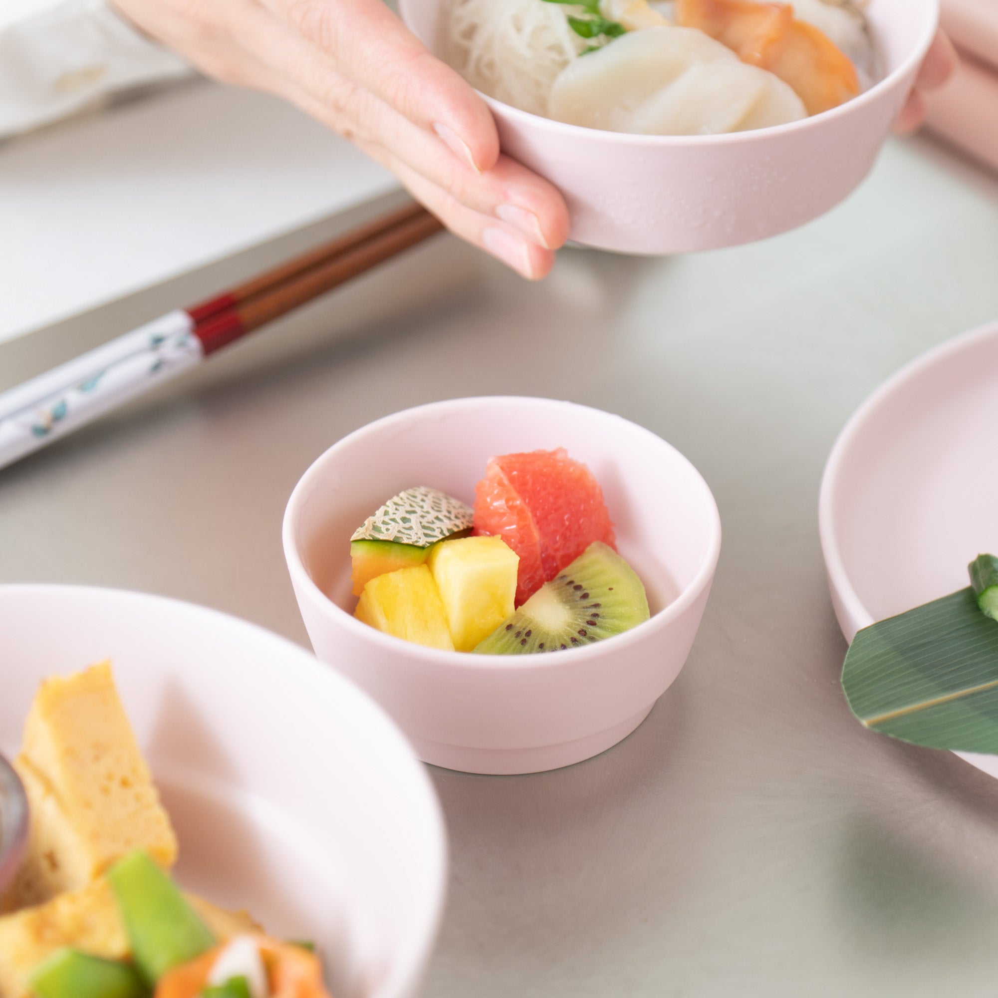Arita Porcelain Lab Sakura Pink Conic Modern Jubako Bento Box - MUSUBI KILN - Quality Japanese Tableware and Gift