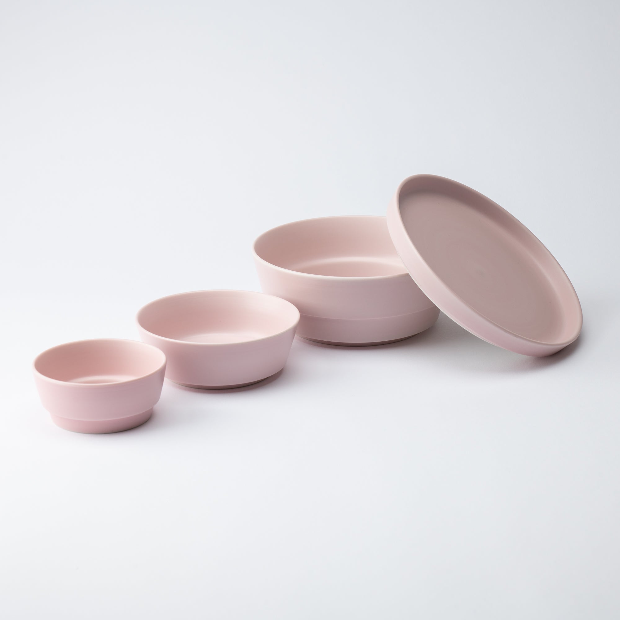 Arita Porcelain Lab Sakura Pink Conic Modern Jubako Bento Box - MUSUBI KILN - Quality Japanese Tableware and Gift