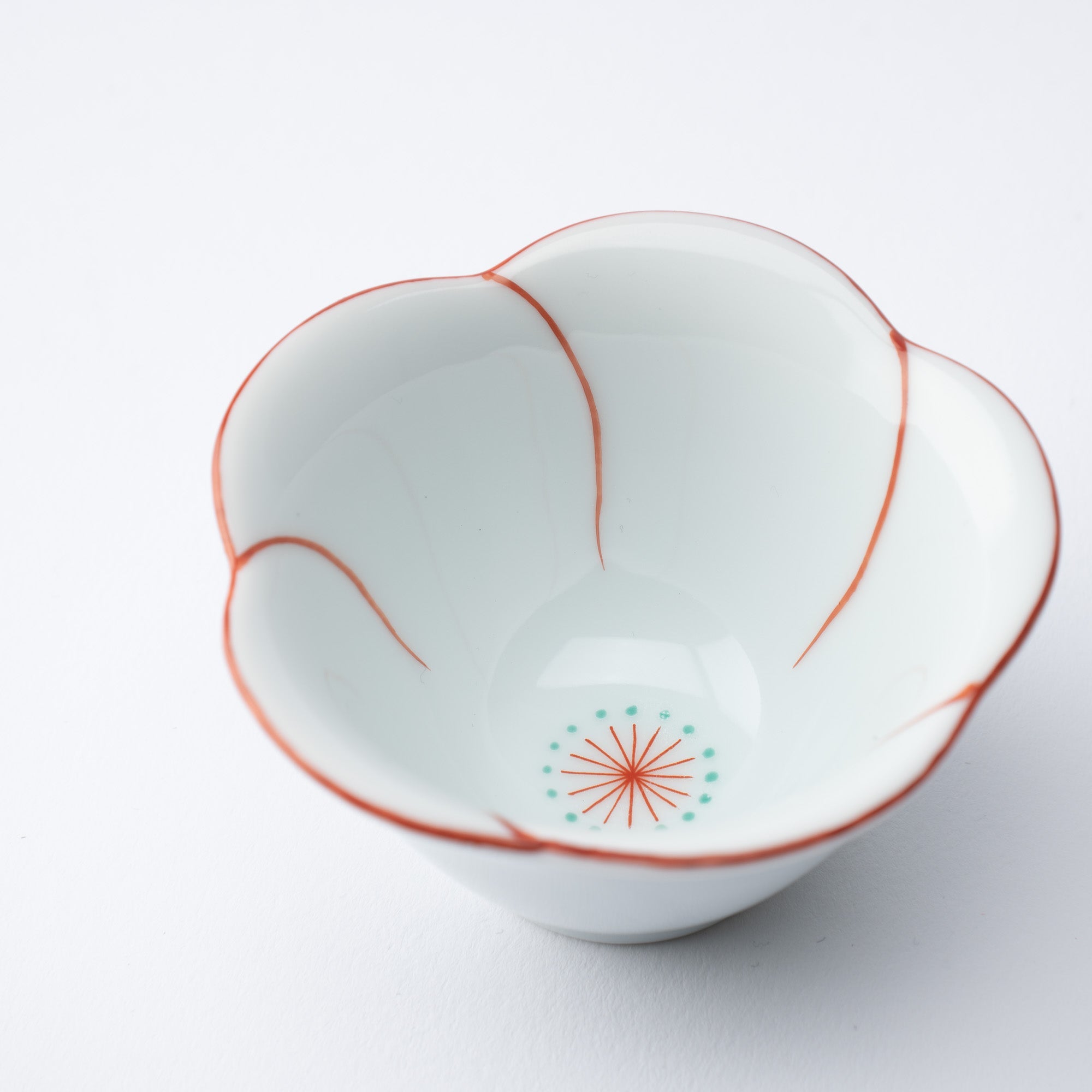 Arita Porcelain Lab Yazaemon Plum - shaped Kobachi Small Bowl Set - MUSUBI KILN - Quality Japanese Tableware and Gift