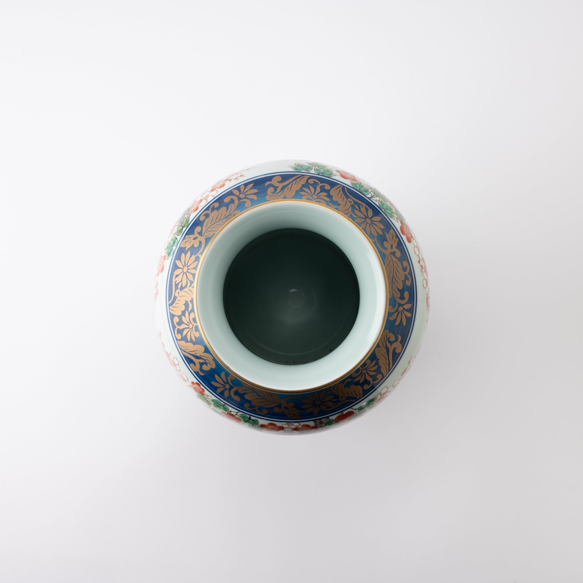 Arita Porcelain Lab Yazaemon "Somenishiki" Rock Flower Bird Flower Vase - MUSUBI KILN - Quality Japanese Tableware and Gift