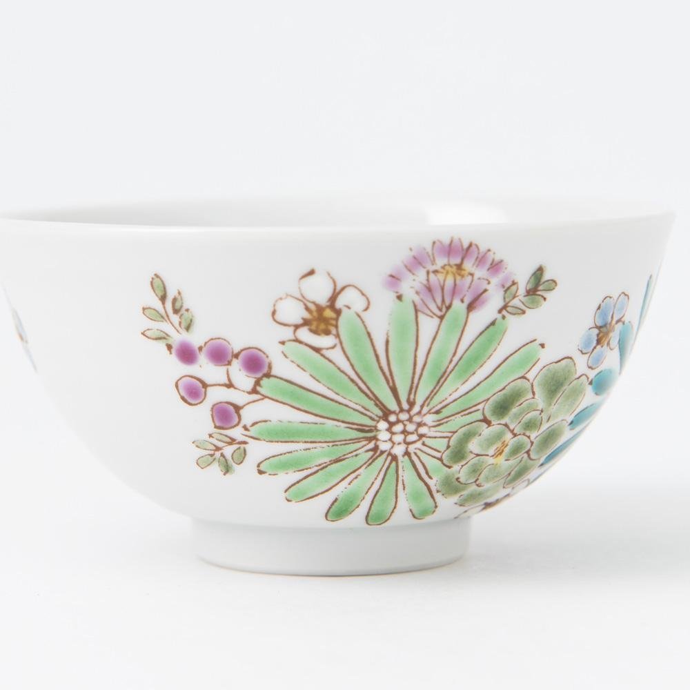 Atelier Yu Brilliant flower Kutani Japanese Rice Bowl - MUSUBI KILN - Quality Japanese Tableware and Gift