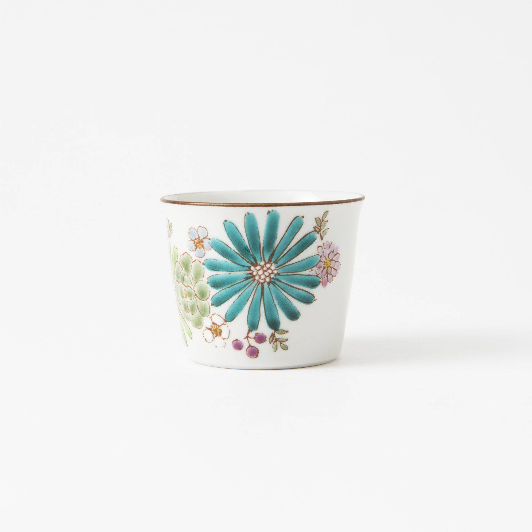 Atelier Yu Brilliant Flower Kutani Japanese Teacup - MUSUBI KILN - Quality Japanese Tableware and Gift