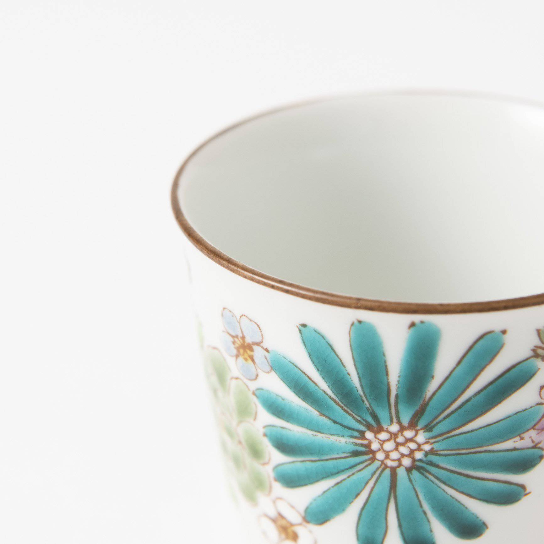 Atelier Yu Brilliant Flower Kutani Japanese Teacup - MUSUBI KILN - Quality Japanese Tableware and Gift