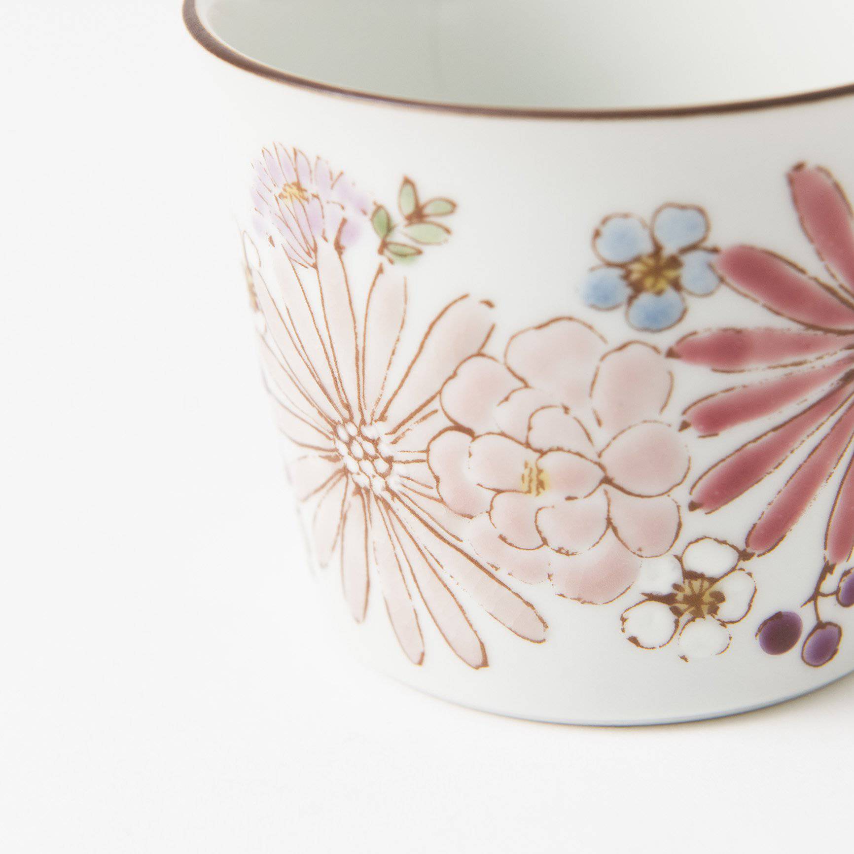 Atelier Yu Brilliant Flower Kutani Japanese Teacup - MUSUBI KILN - Quality Japanese Tableware and Gift
