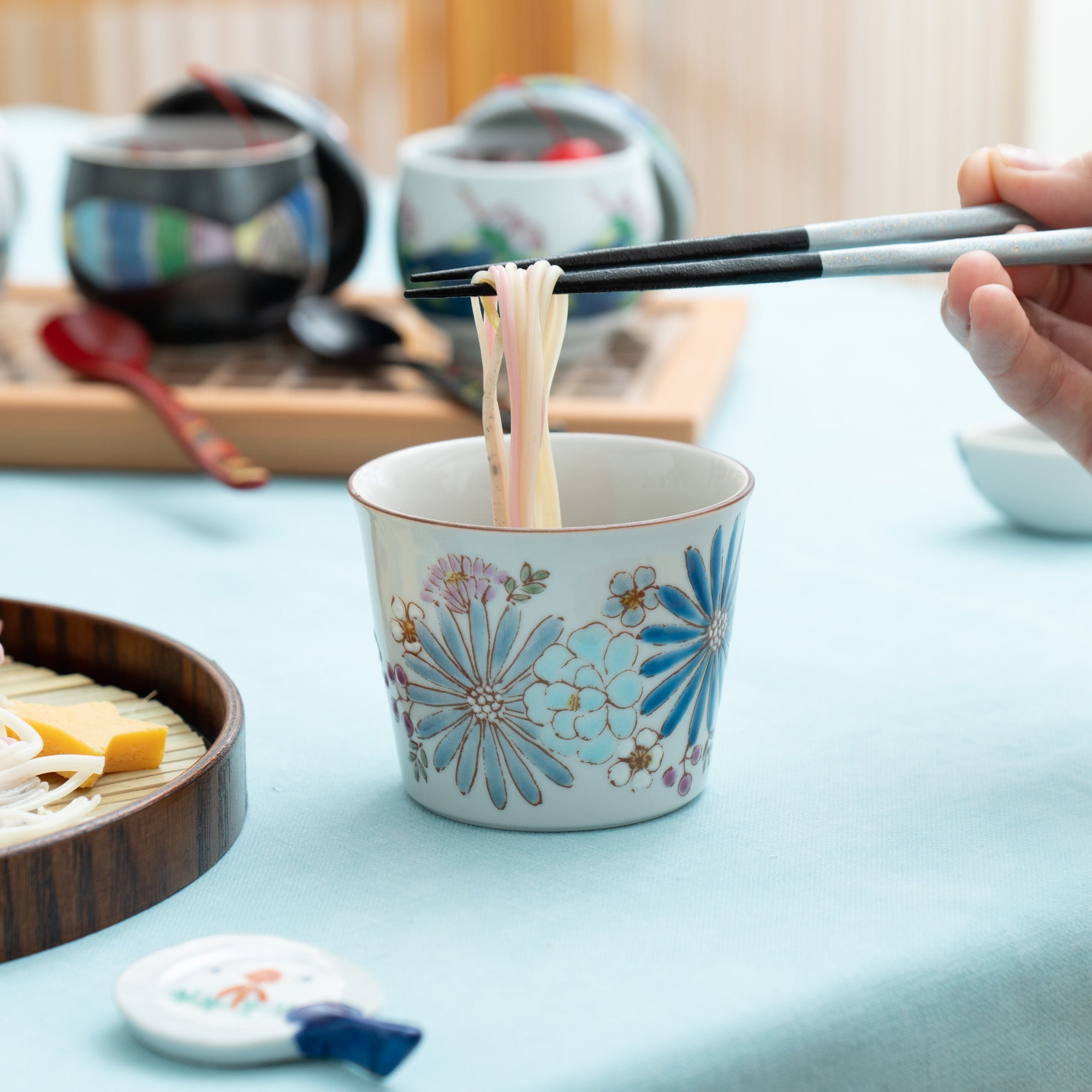 Atelier Yu Brilliant Flower Kutani Japanese Teacup - MUSUBI KILN - Quality Japanese Tableware and Gift