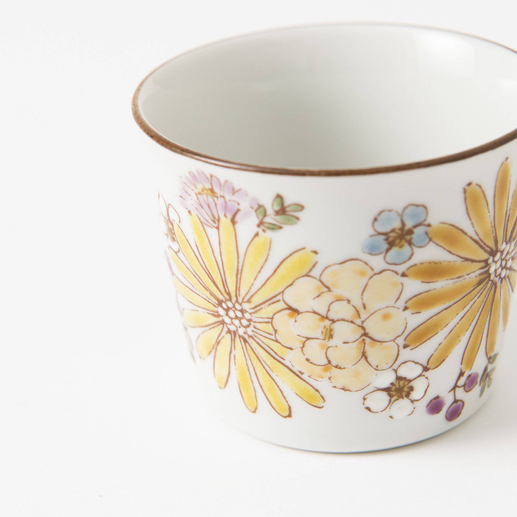 Atelier Yu Brilliant Flower Kutani Japanese Teacup - MUSUBI KILN - Quality Japanese Tableware and Gift